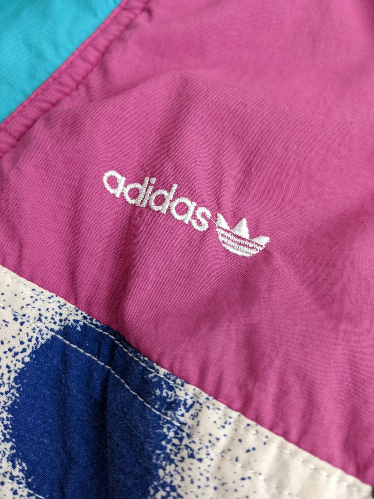 90s Adidas Jacket Pink White L