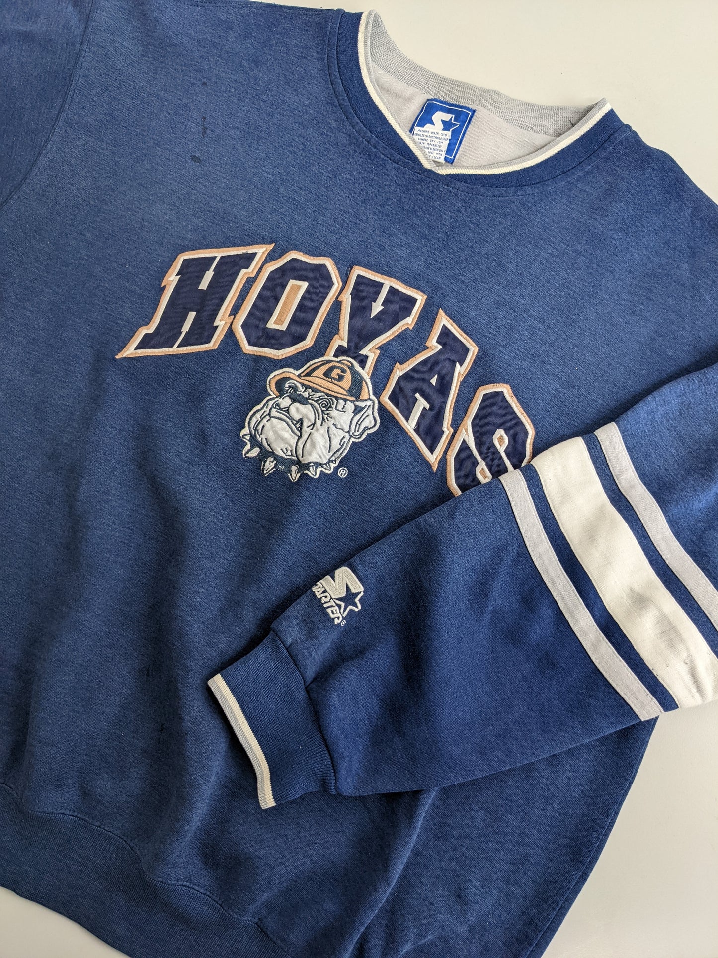 90s Starter Georgetown Hoyas Sweatshirt Navy XL