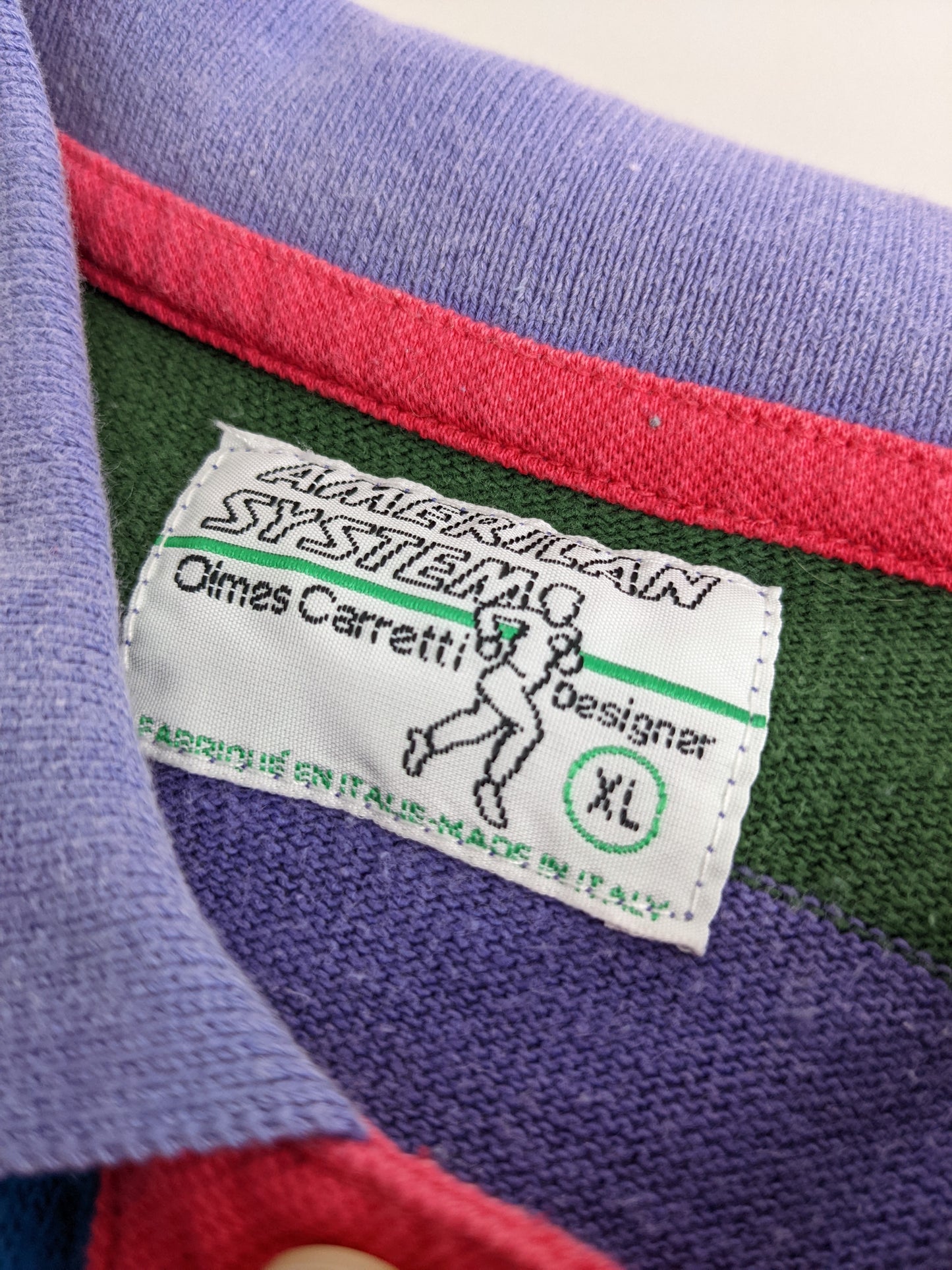 90s American System Polo Blue Purple M