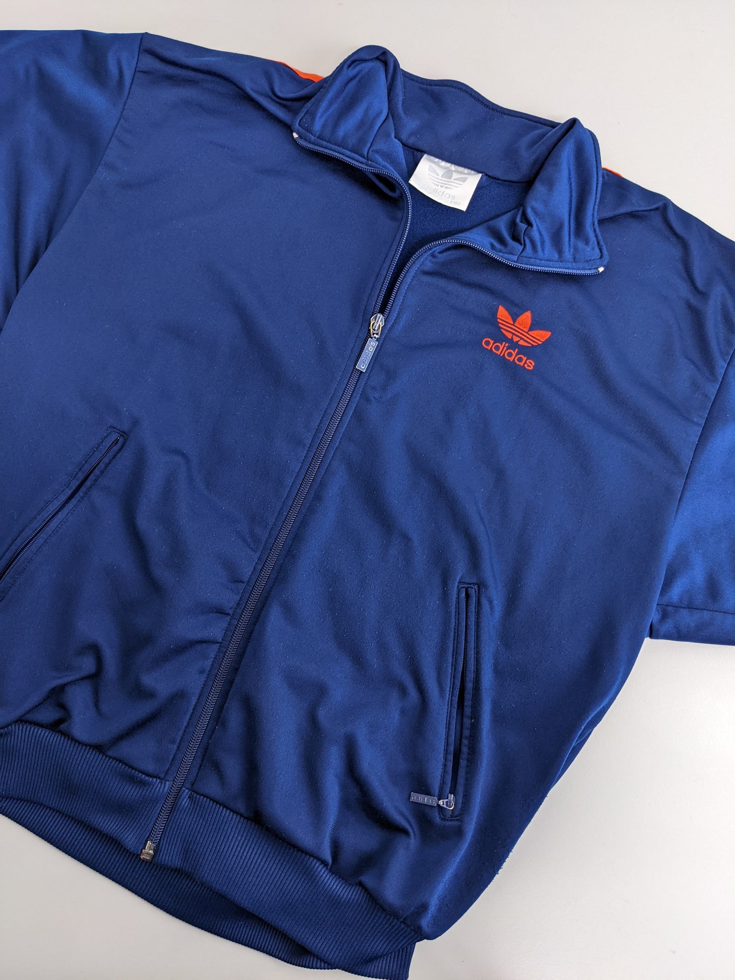 90s Adidas Trackjacket Navy Orange S/M