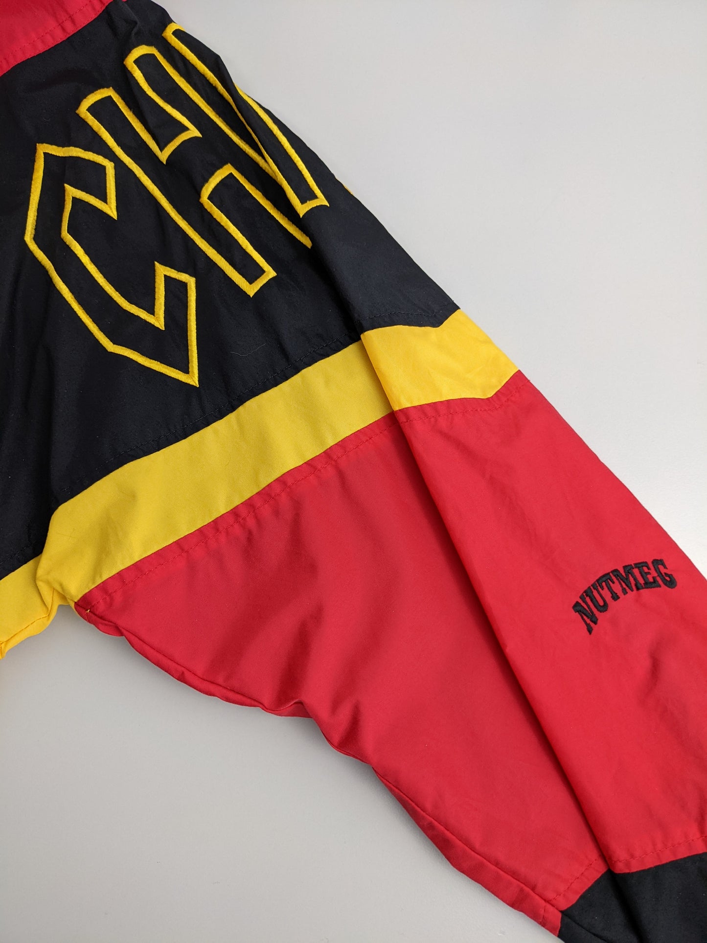 90s Nutmeg Mills Kansas City Chiefs NFL Jacket Black Red XL