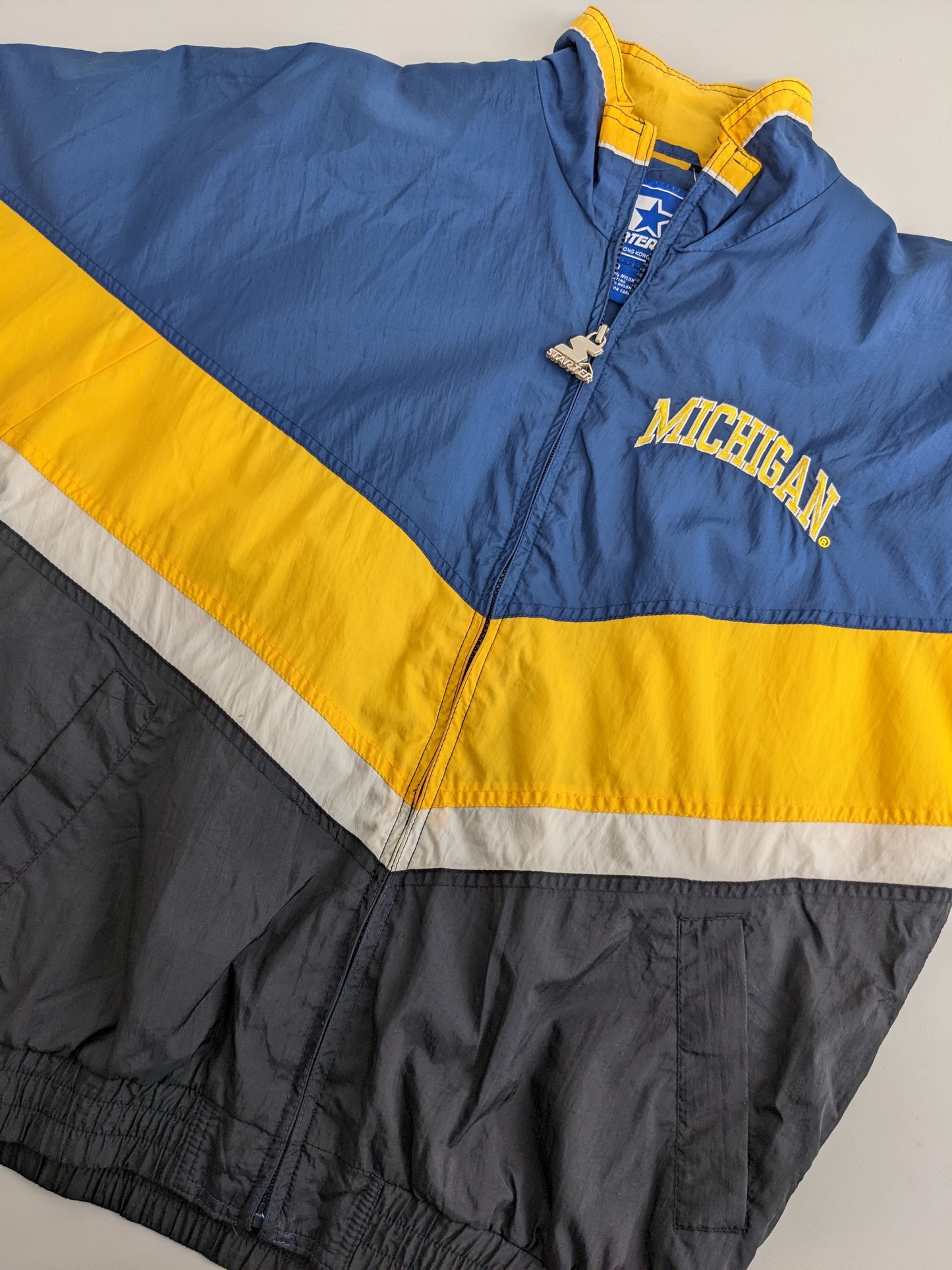 90s Starter Michigan Wolverines NCAA Jacket Blue S/M