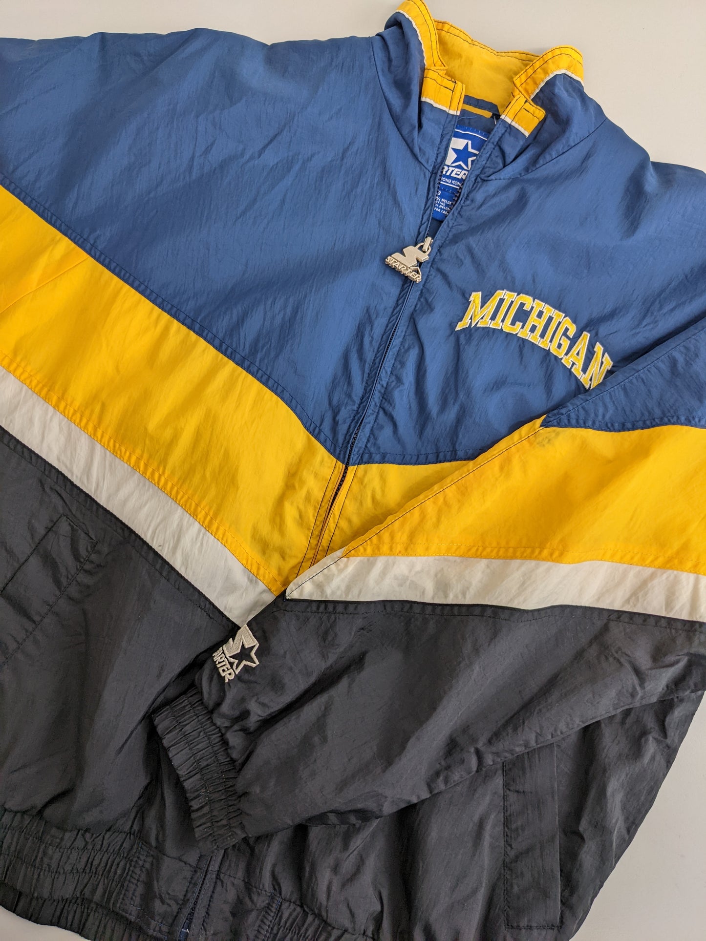 90s Starter Michigan Wolverines NCAA Jacket Blue S/M