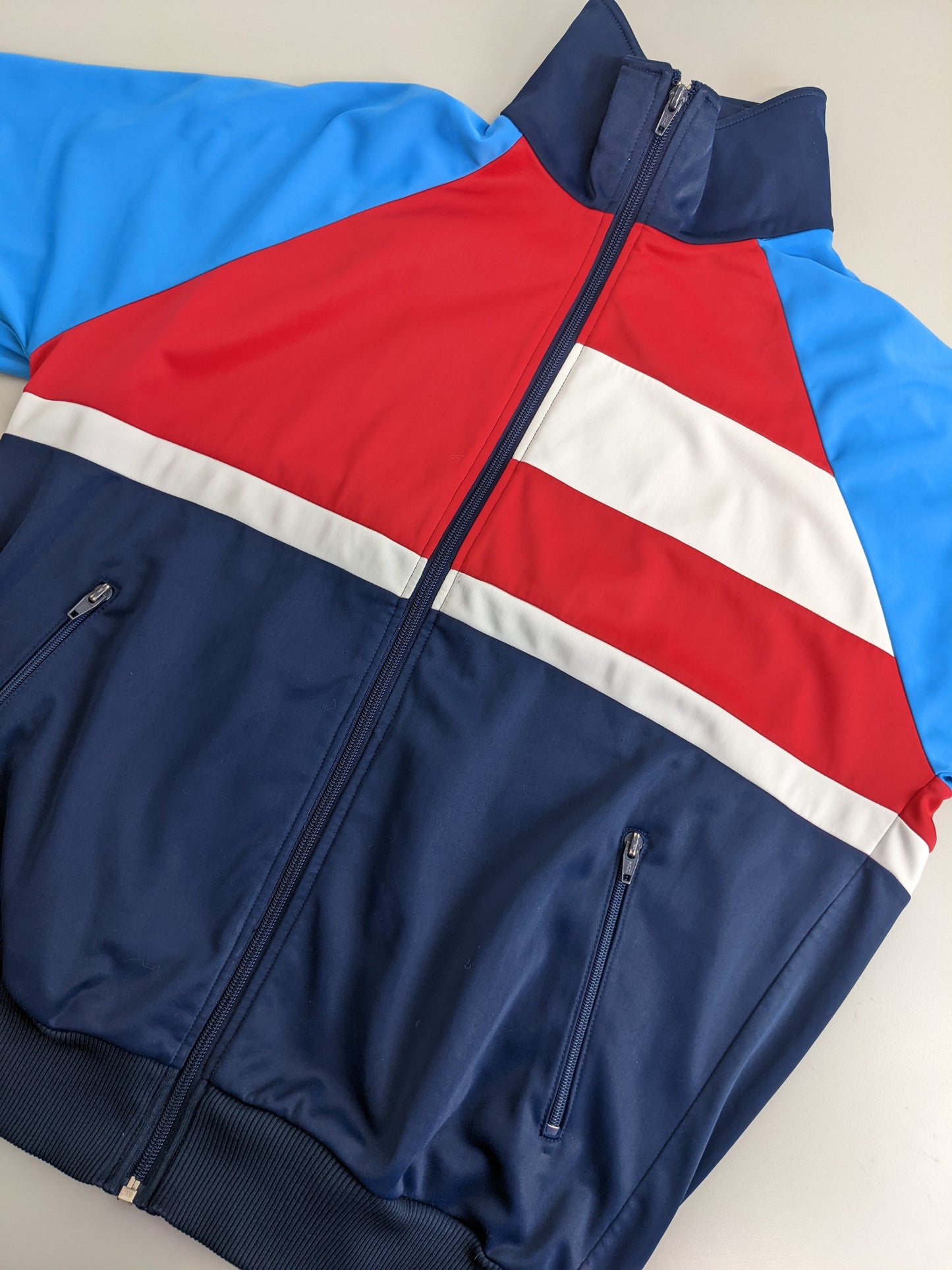 80s Adidas Trackjacket Blue Red M