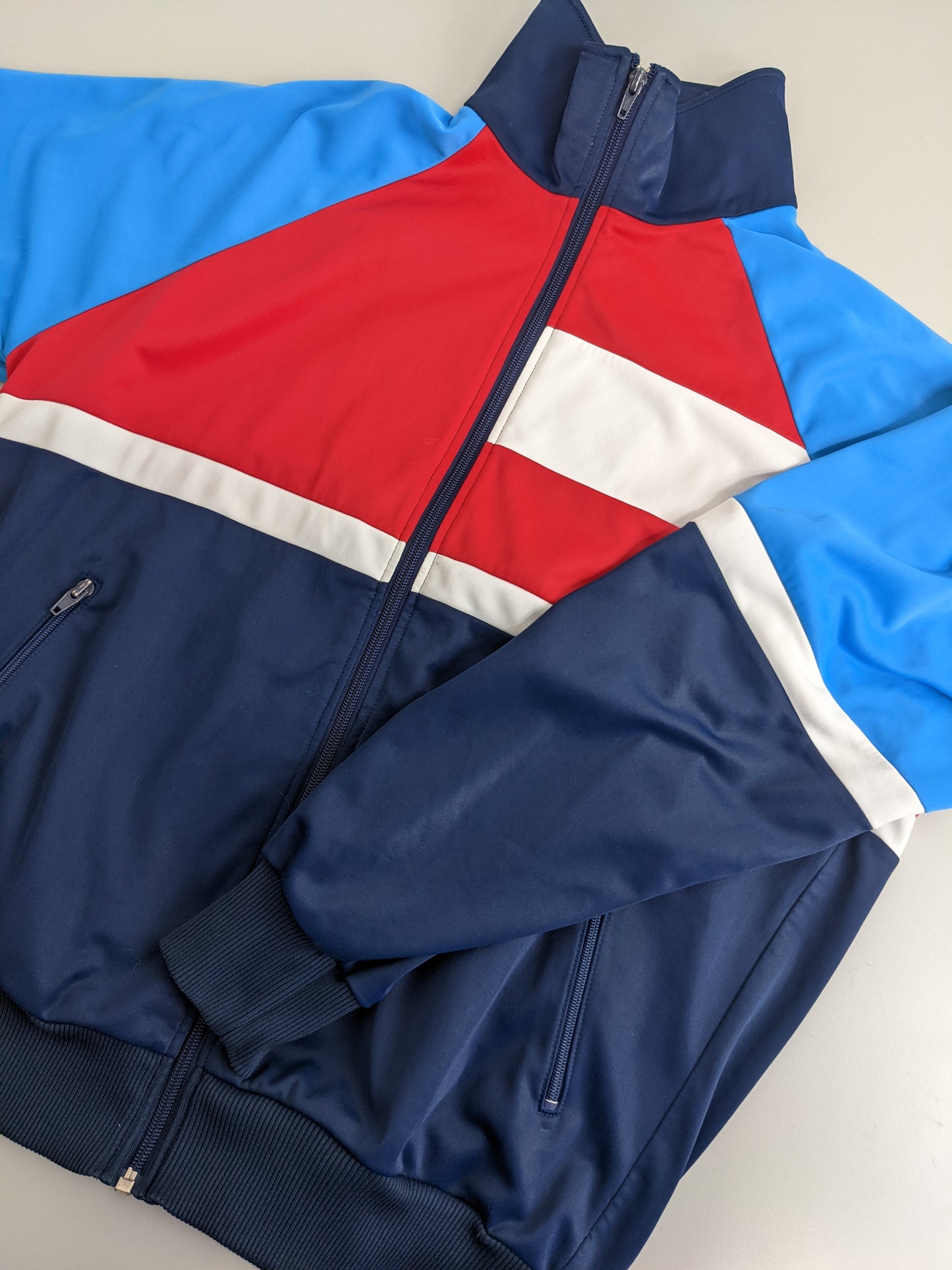 80s Adidas Trackjacket Blue Red M