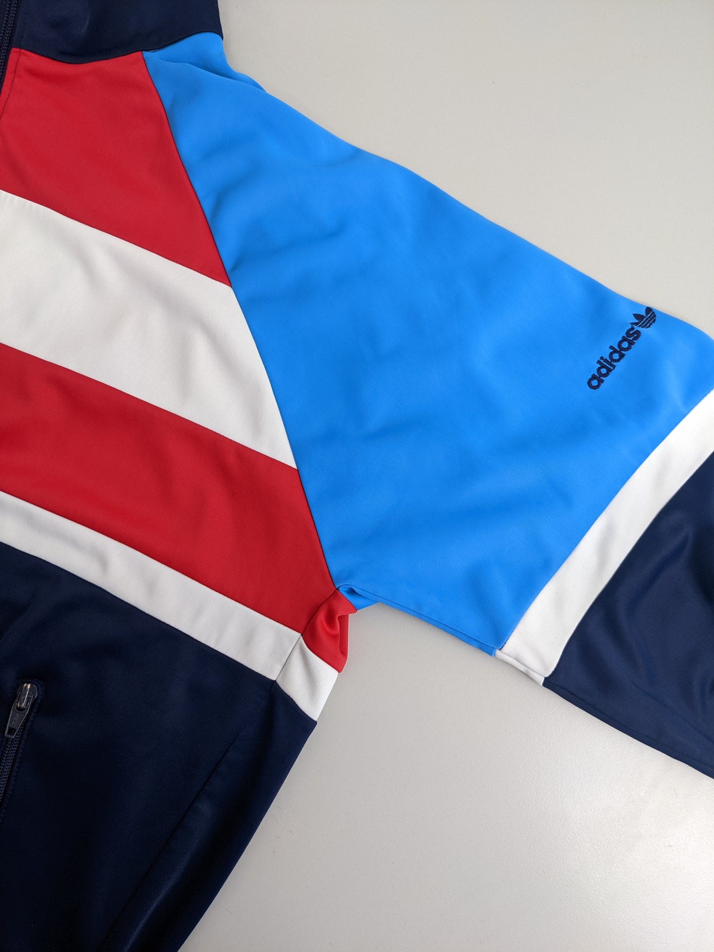 80s Adidas Trackjacket Blue Red M