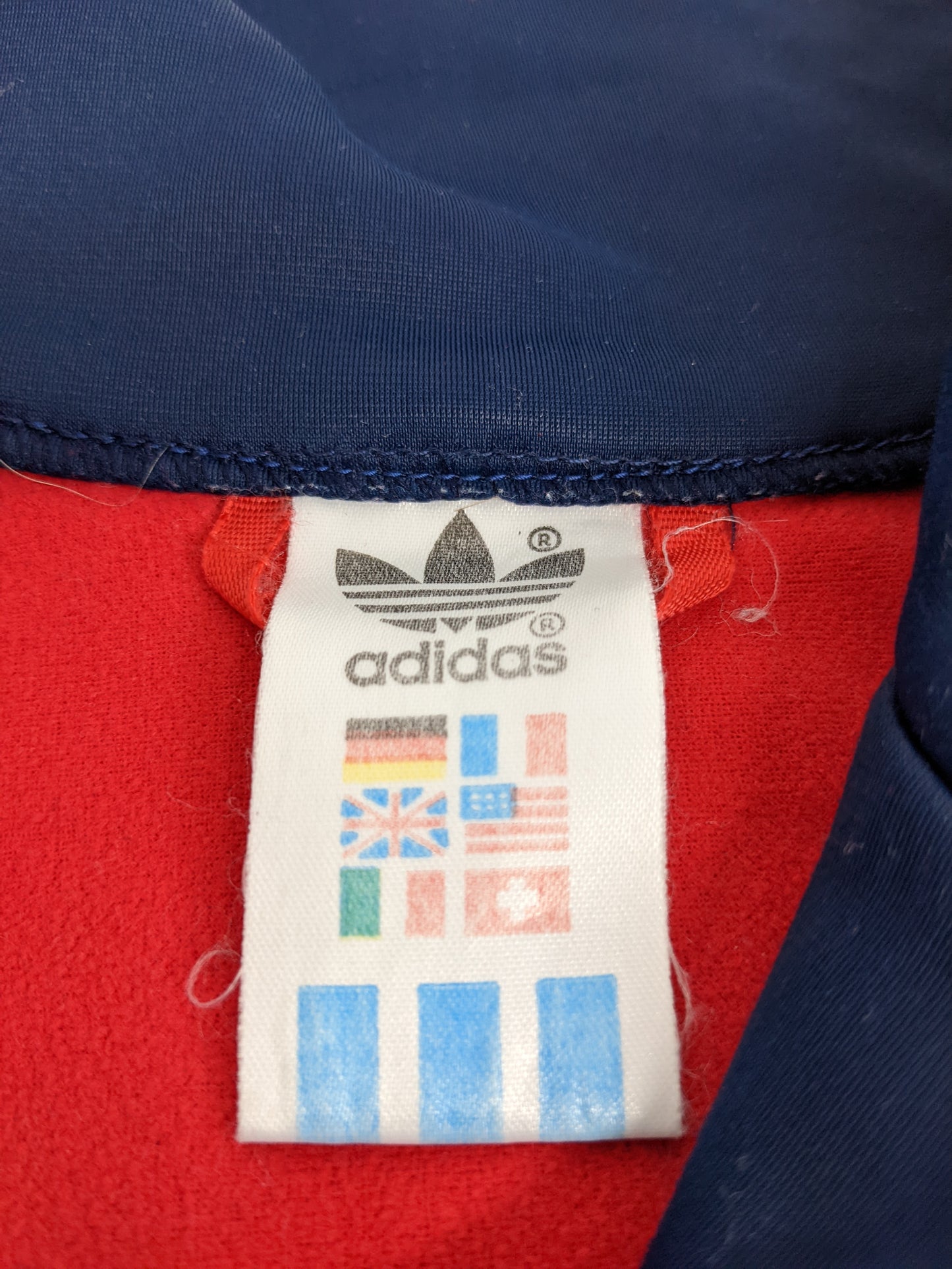 80s Adidas Trackjacket Blue Red M
