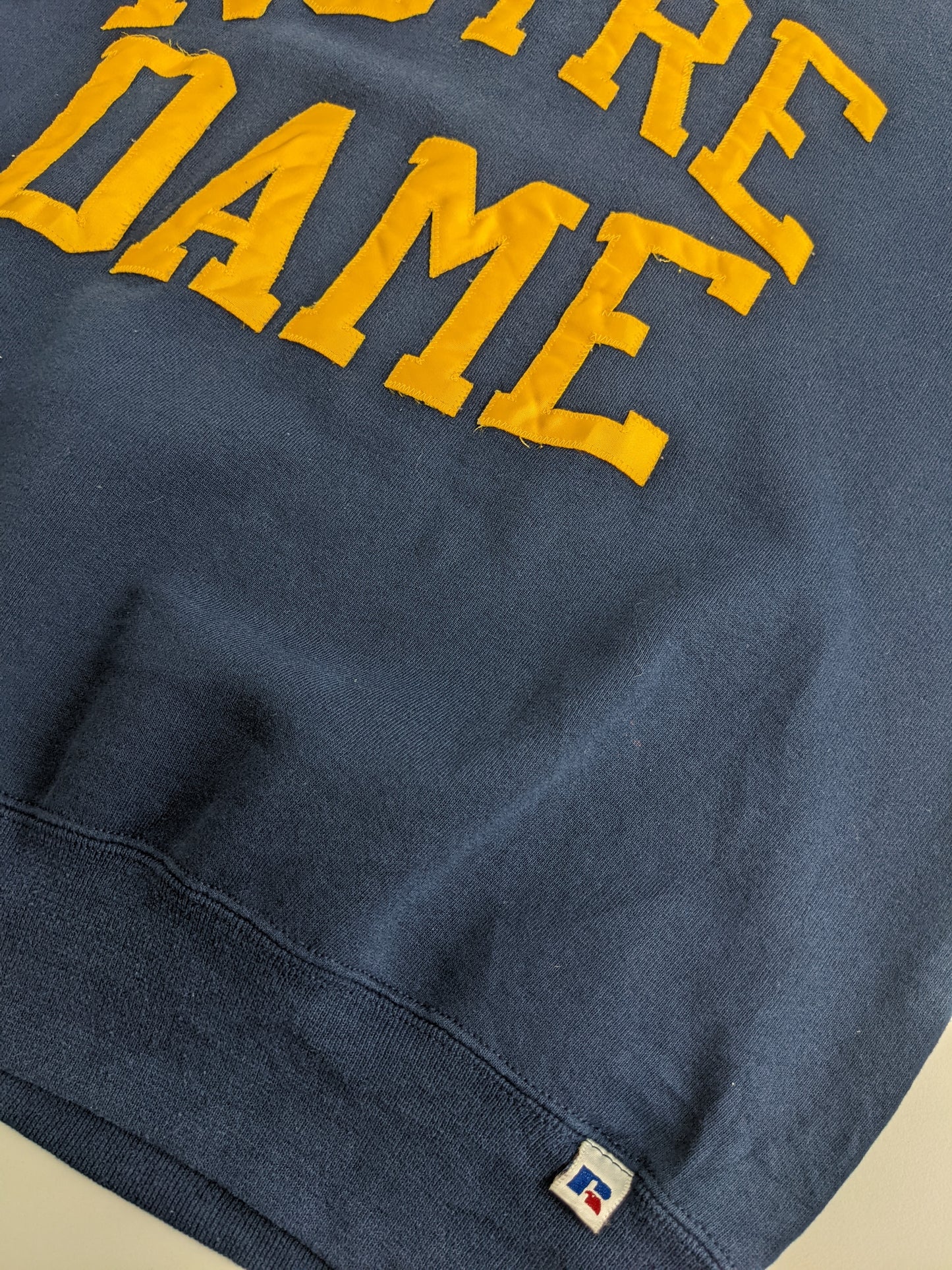 90s Russel Athletic Notre Dame NCAA Sweatshirt Navy XL