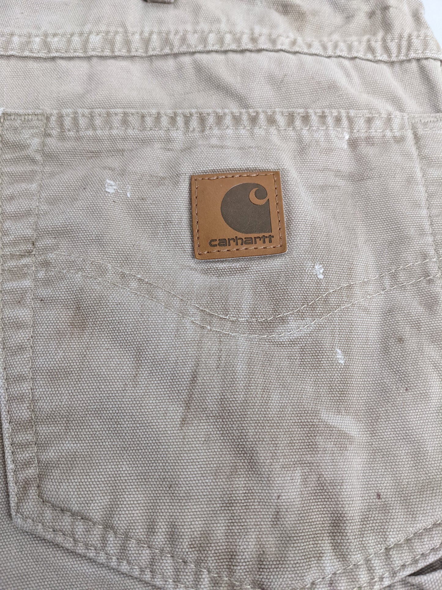 00s Distressed Carhartt Pant Beige 38x32