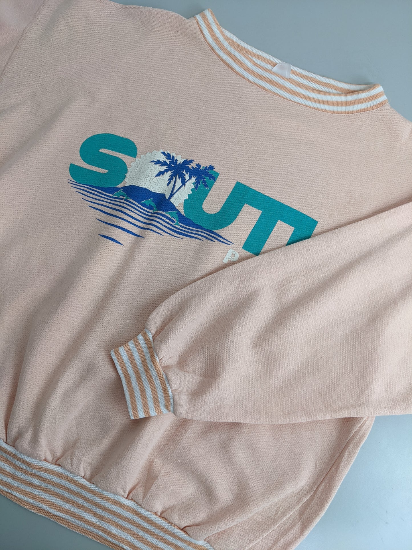 80s Unbranded South Coast Pacific Sweatshirt Pink M