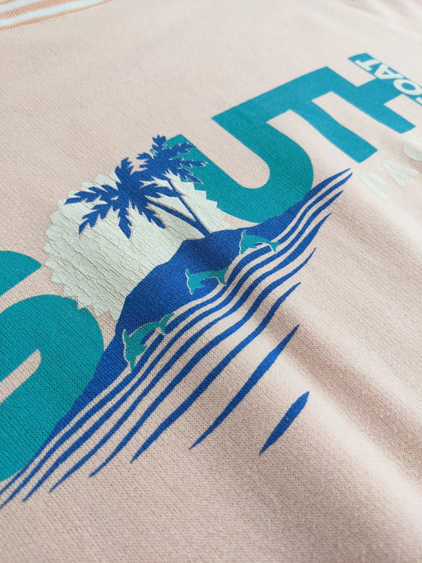 80s Unbranded South Coast Pacific Sweatshirt Pink M