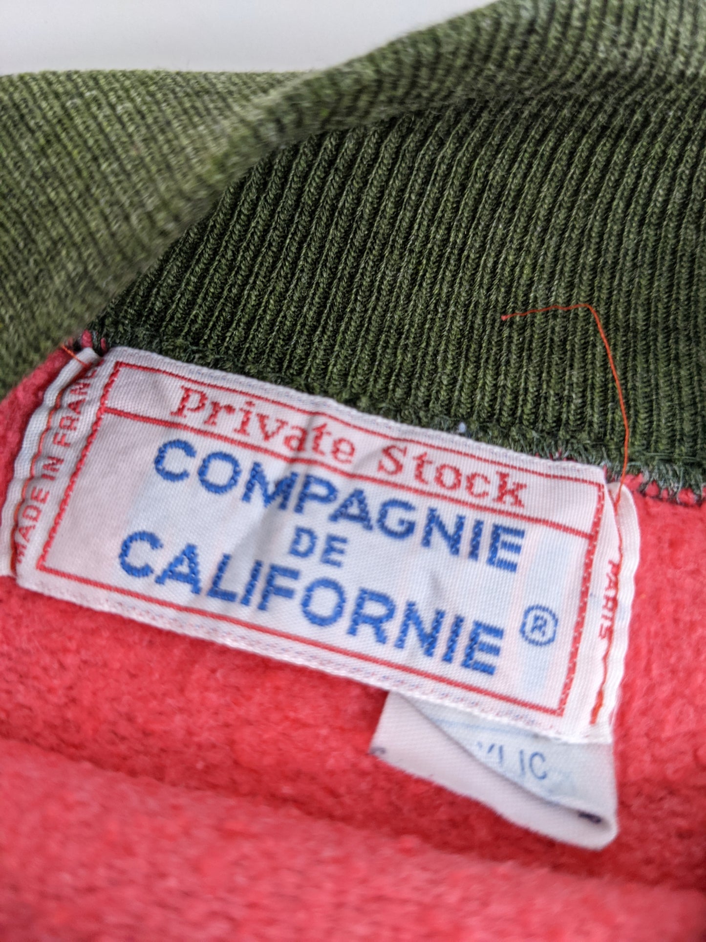 80s Private Stock Compagnie de Californie Sweatshirt Pink Khaki M/L