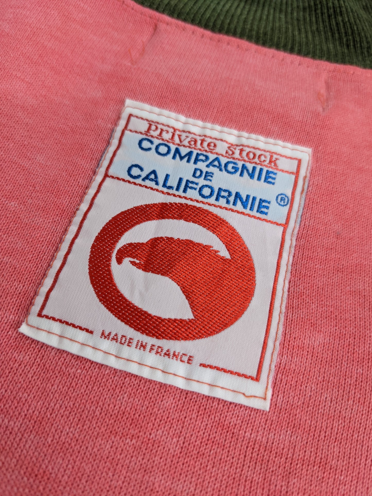 80s Private Stock Compagnie de Californie Sweatshirt Pink Khaki M/L