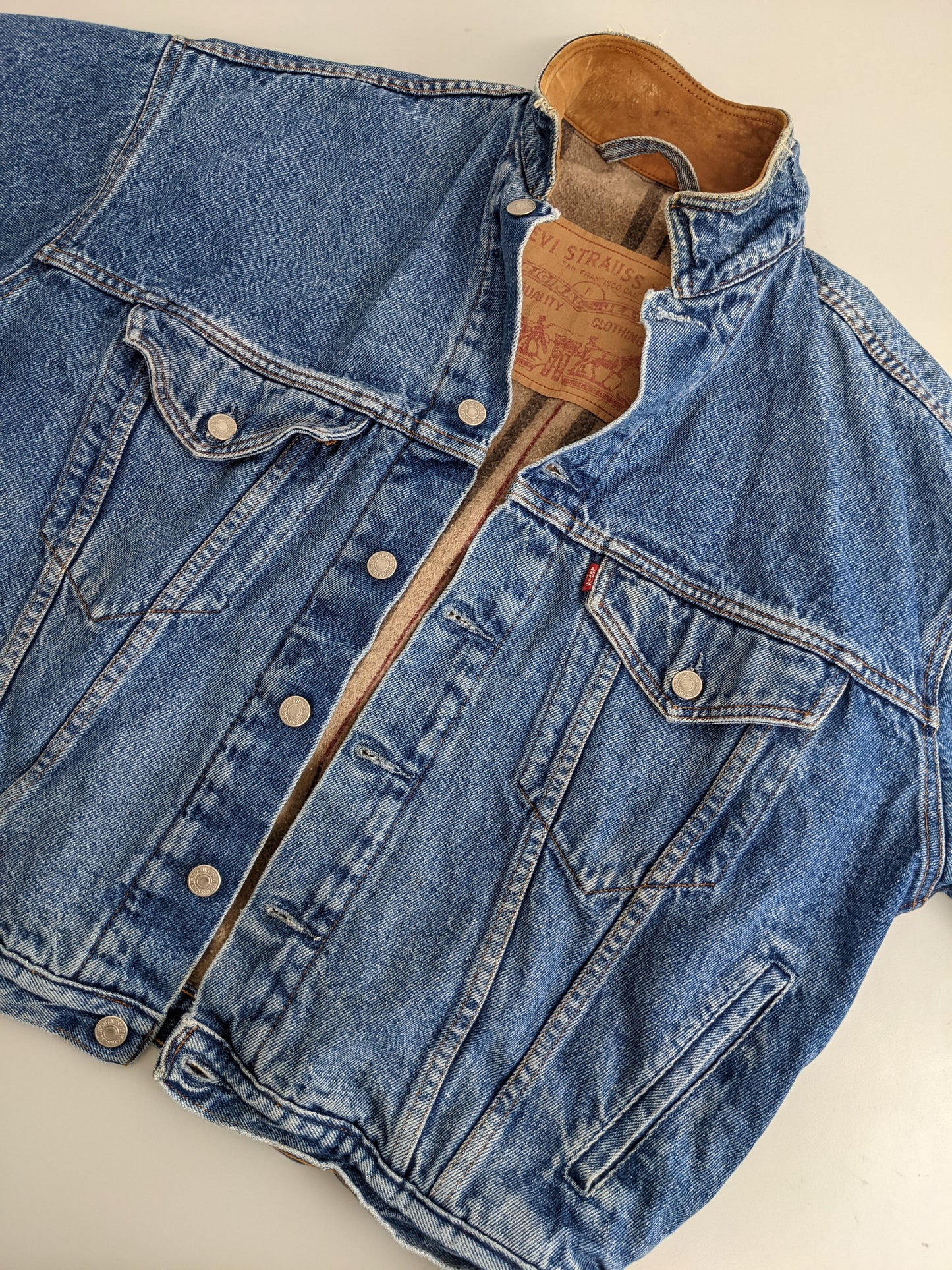 90s Levis Jeans Jacket Blue M/L