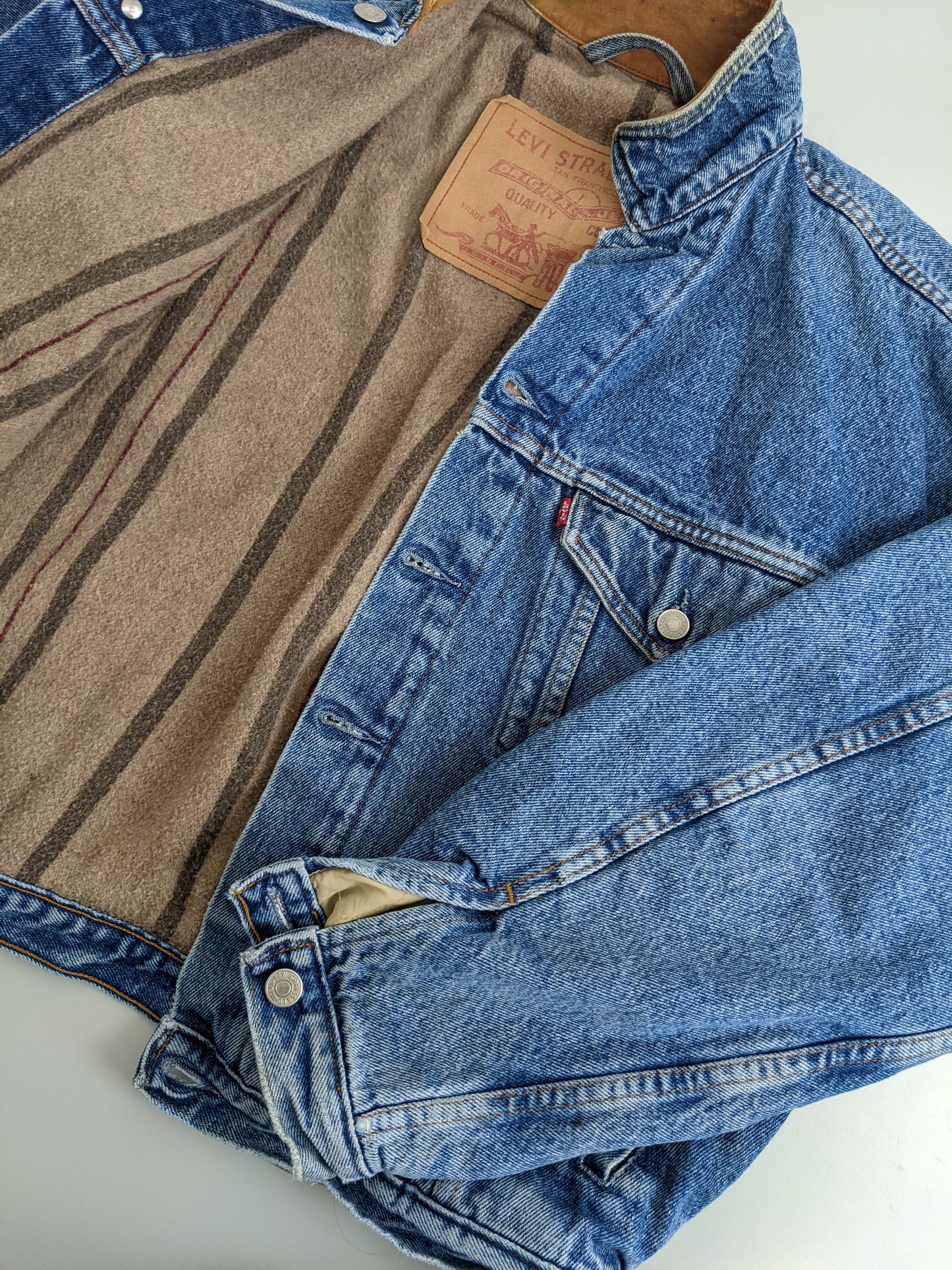 90s Levis Jeans Jacket Blue M/L