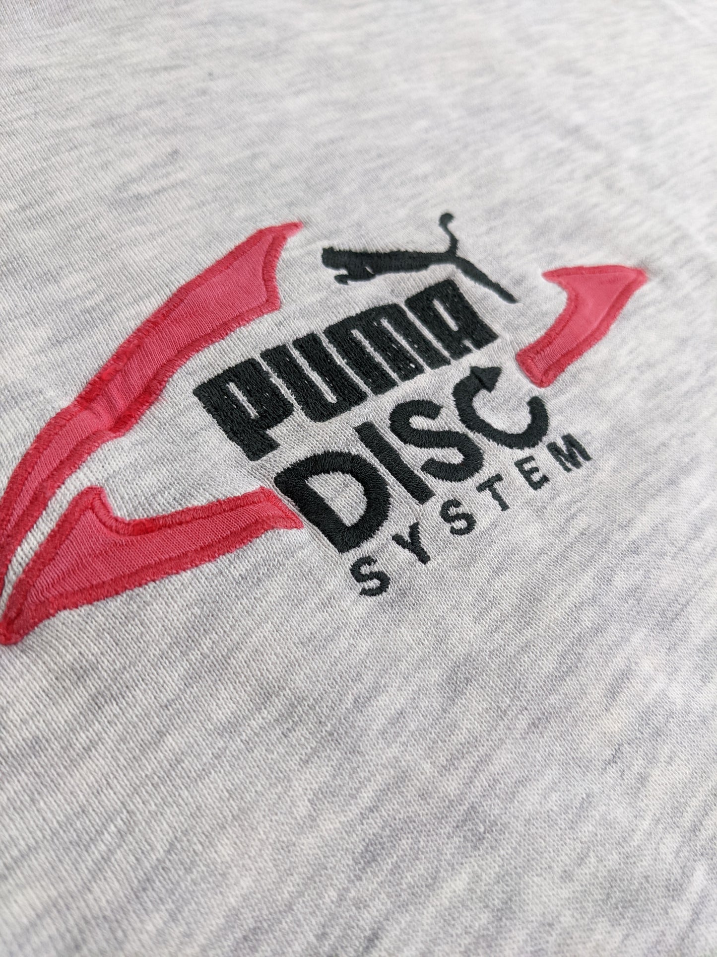 90s Puma Disc System Sweatshirt Grey White XL
