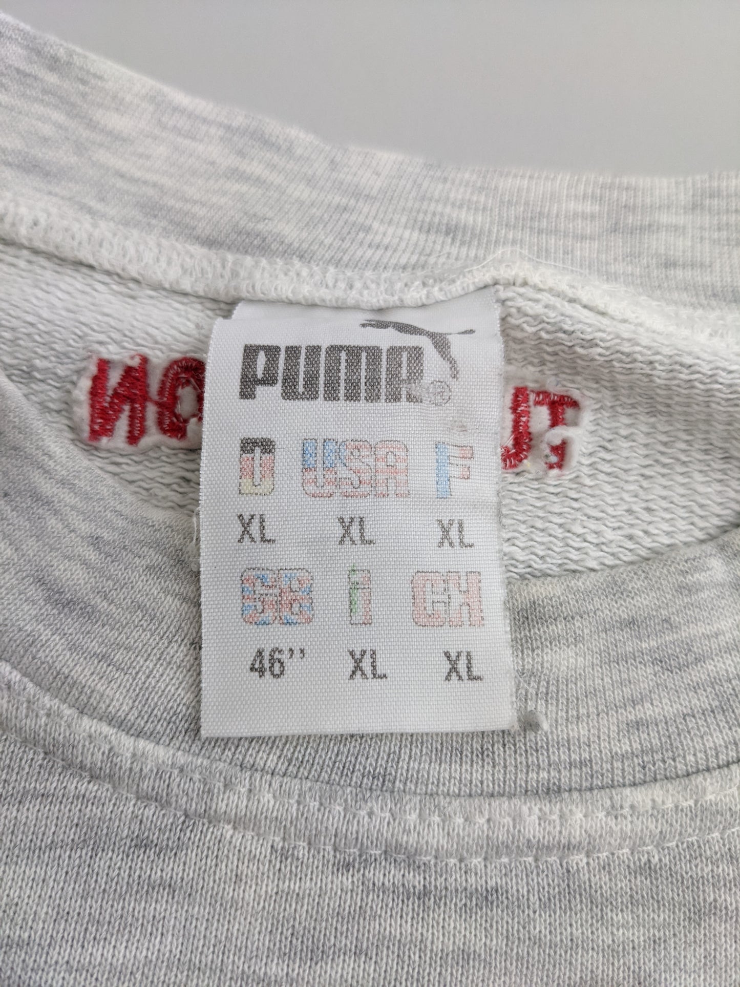 90s Puma Disc System Sweatshirt Grey White XL