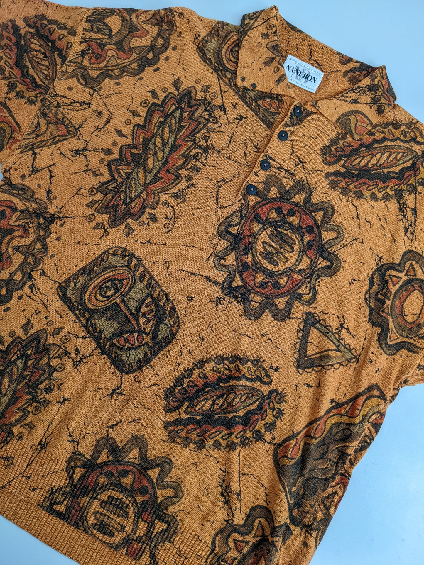 80s Nanibon Polo Brown M
