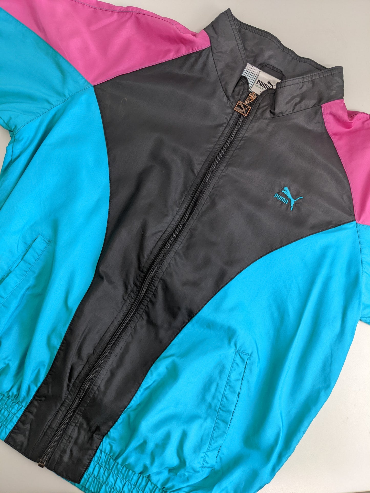 90s Puma Trackjacket Black Green S