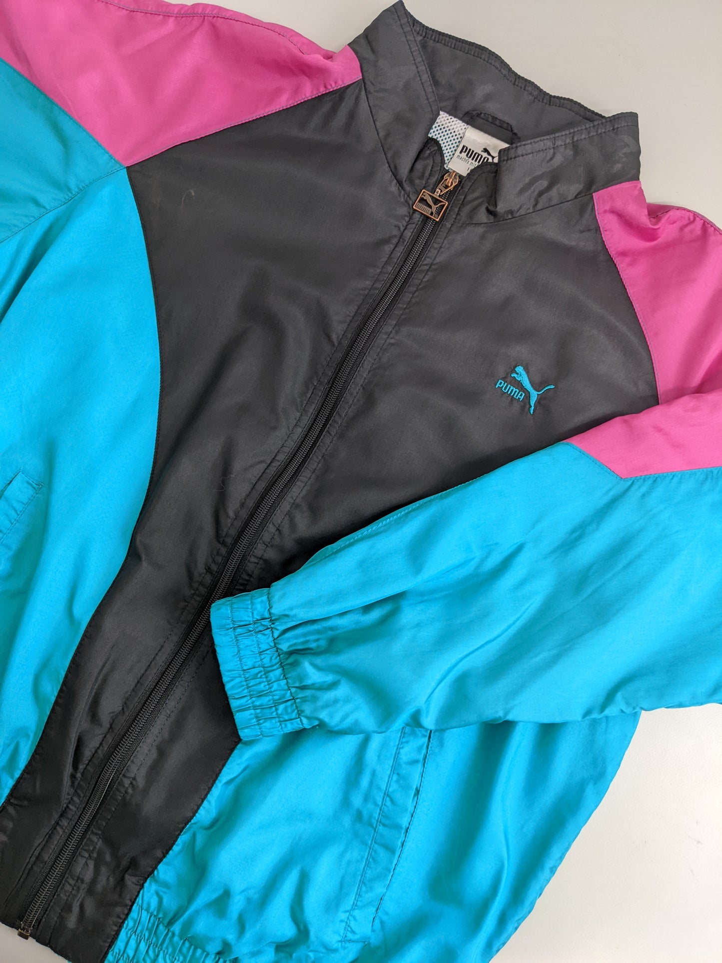 90s Puma Trackjacket Black Green S