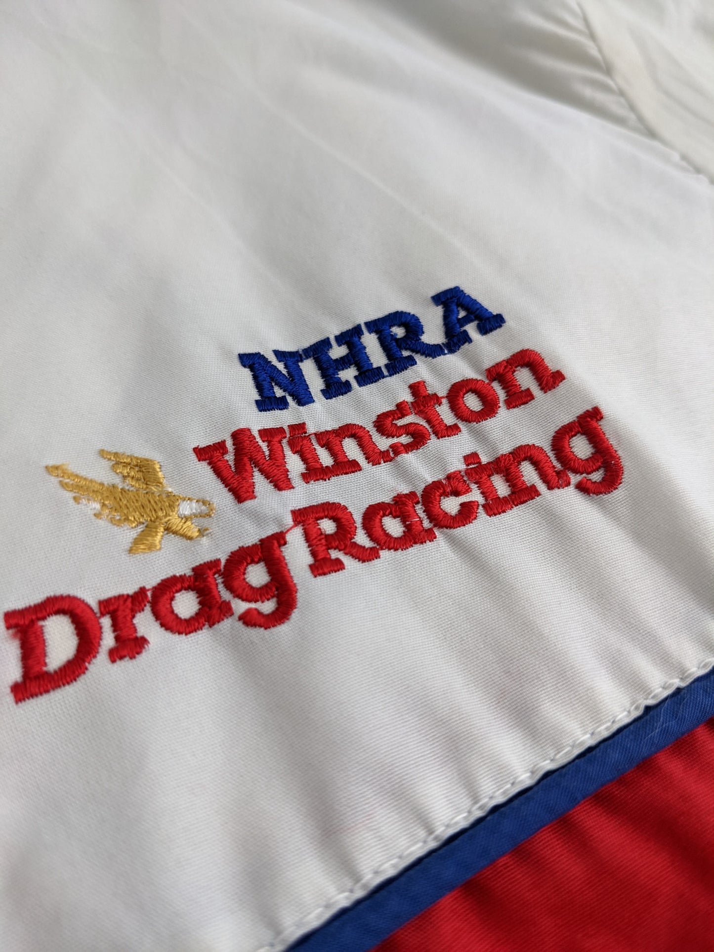 90s NHRA Winston Drag Racing Jacket Blue White M