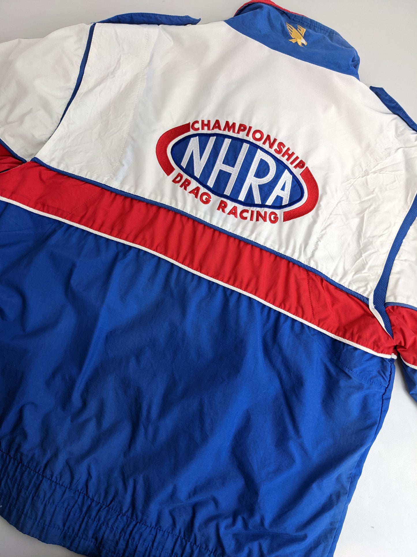 90s NHRA Winston Drag Racing Jacket Blue White M