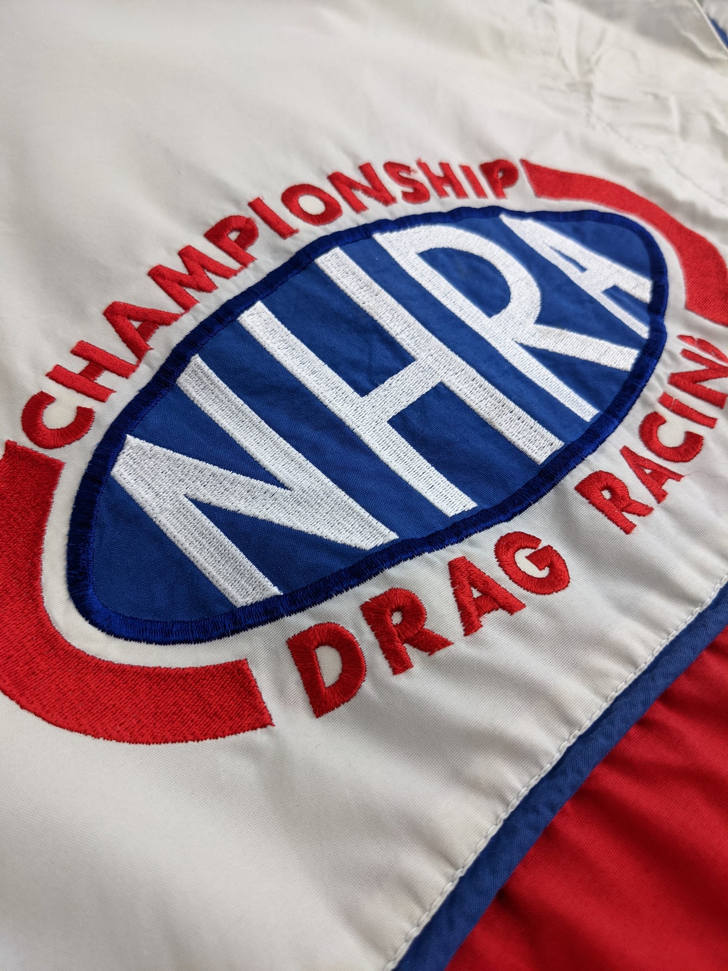 90s NHRA Winston Drag Racing Jacket Blue White M