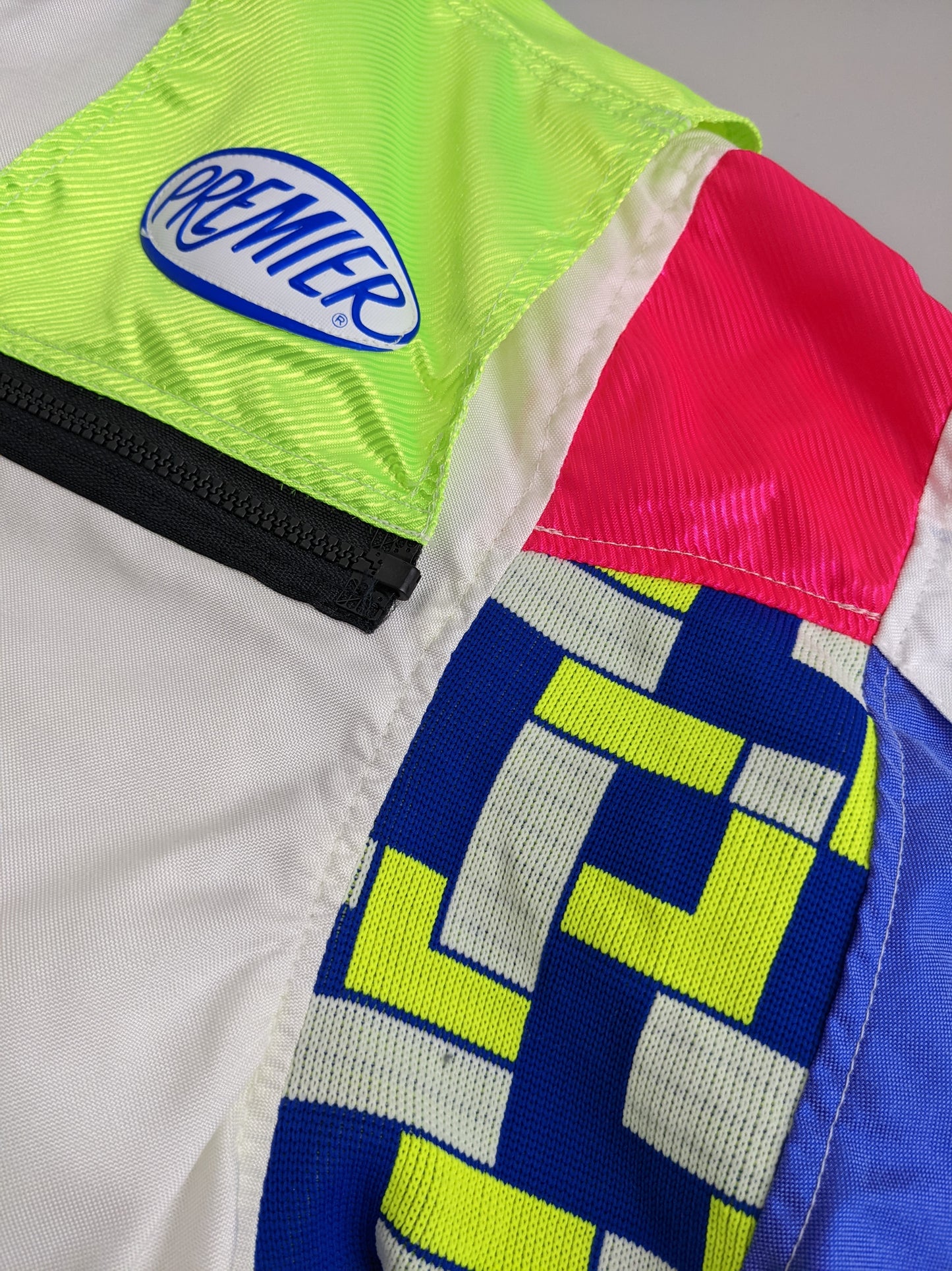 90s Blue Style Premier Dirt Demon Motocross Jacket White Purple M