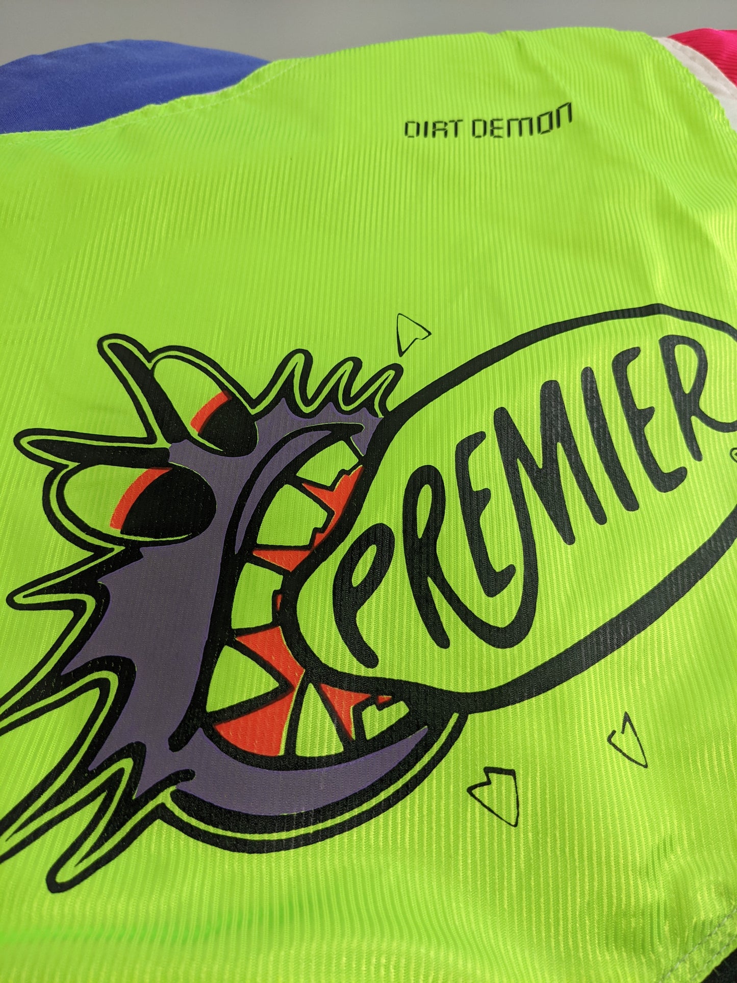 90s Blue Style Premier Dirt Demon Motocross Jacket White Purple M