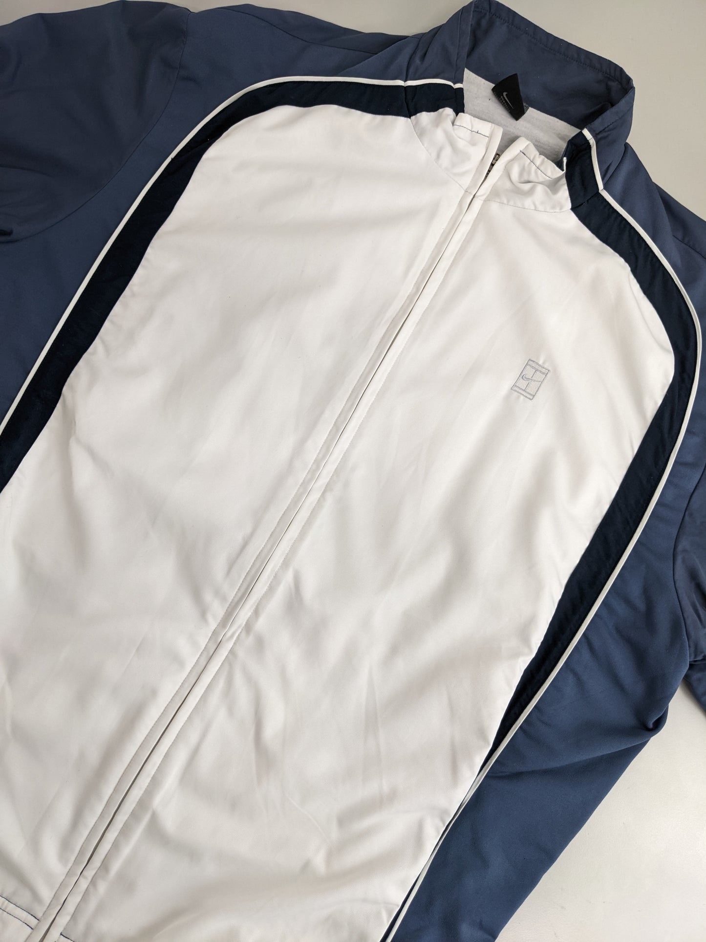 00s Nike Court Jacket White Grey L