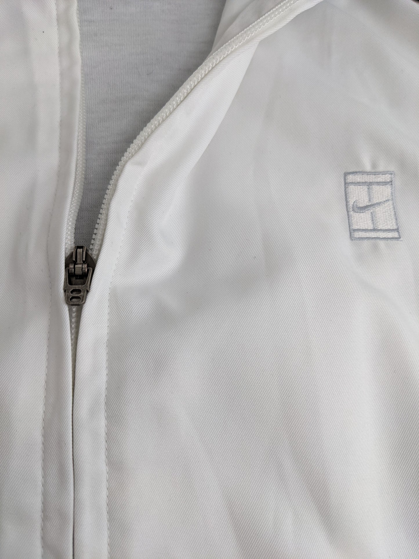 00s Nike Court Jacket White Grey L