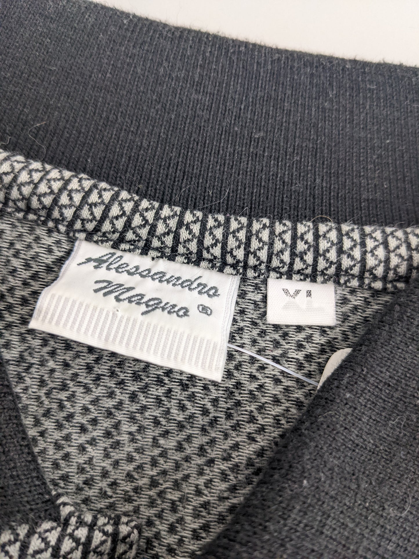 90s Alessandro Magno Polo Grey XL