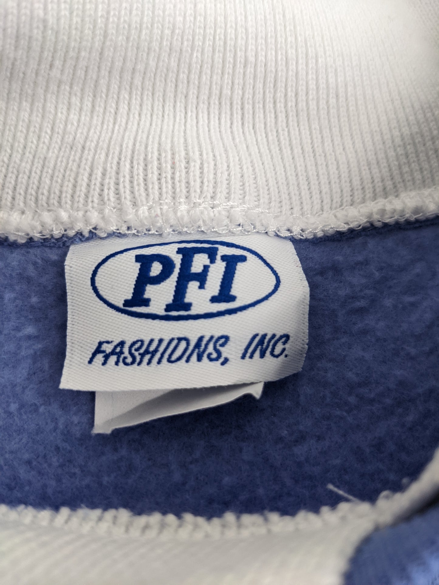 90s PFI Fashions Inc. Flower Sweatshirt Blue L