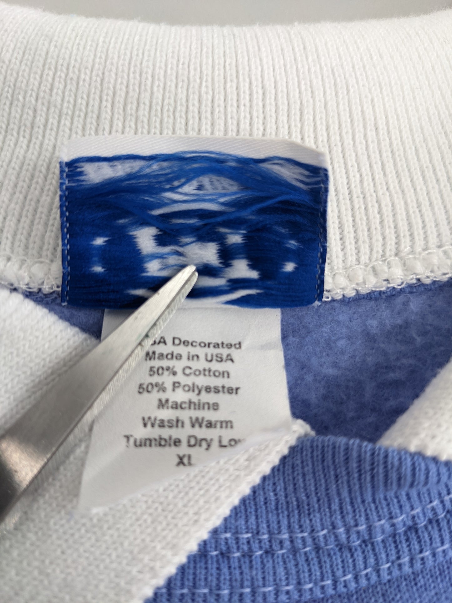 90s PFI Fashions Inc. Flower Sweatshirt Blue L