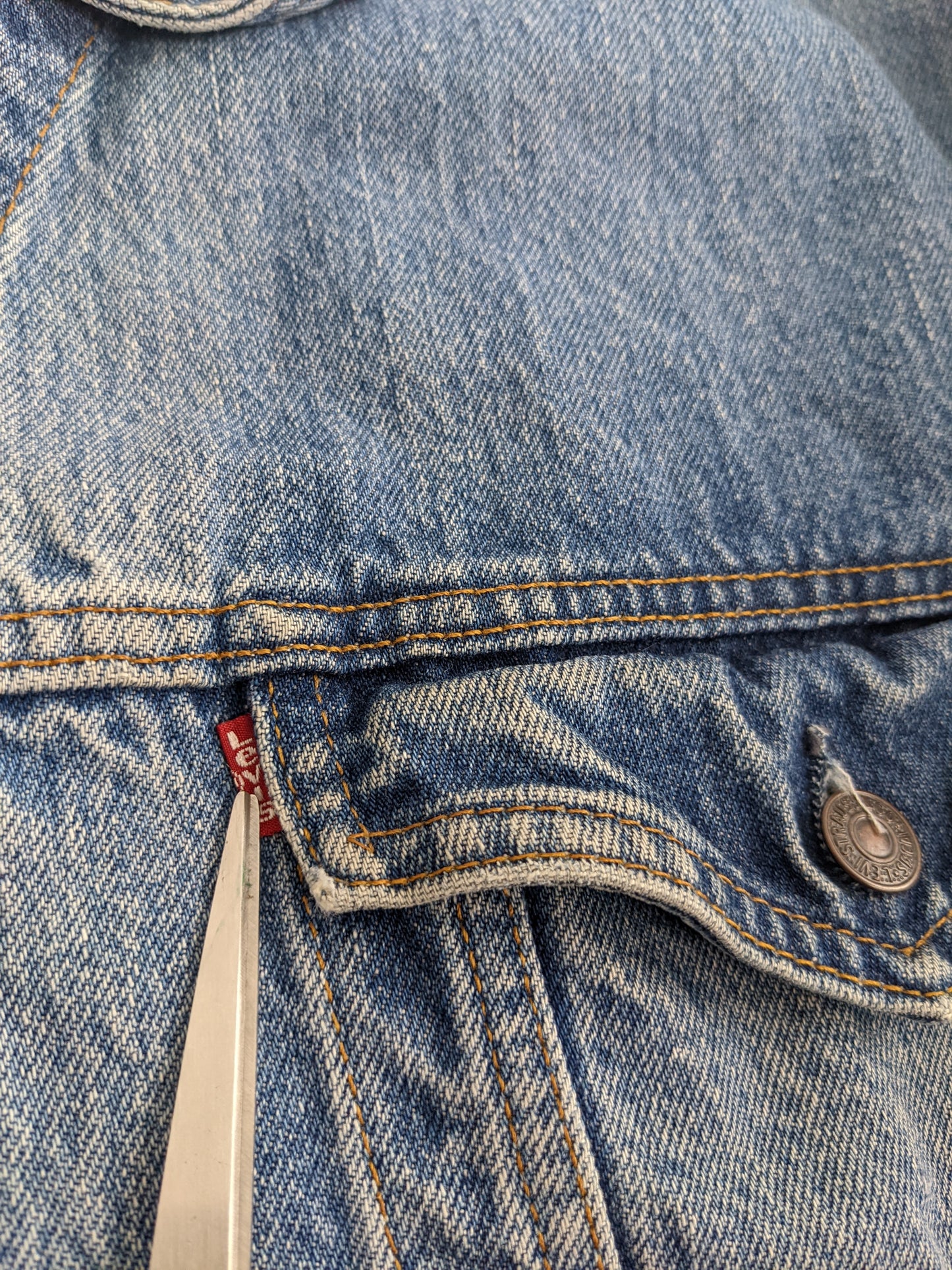 00s Levis Jeans Jacket Blue L