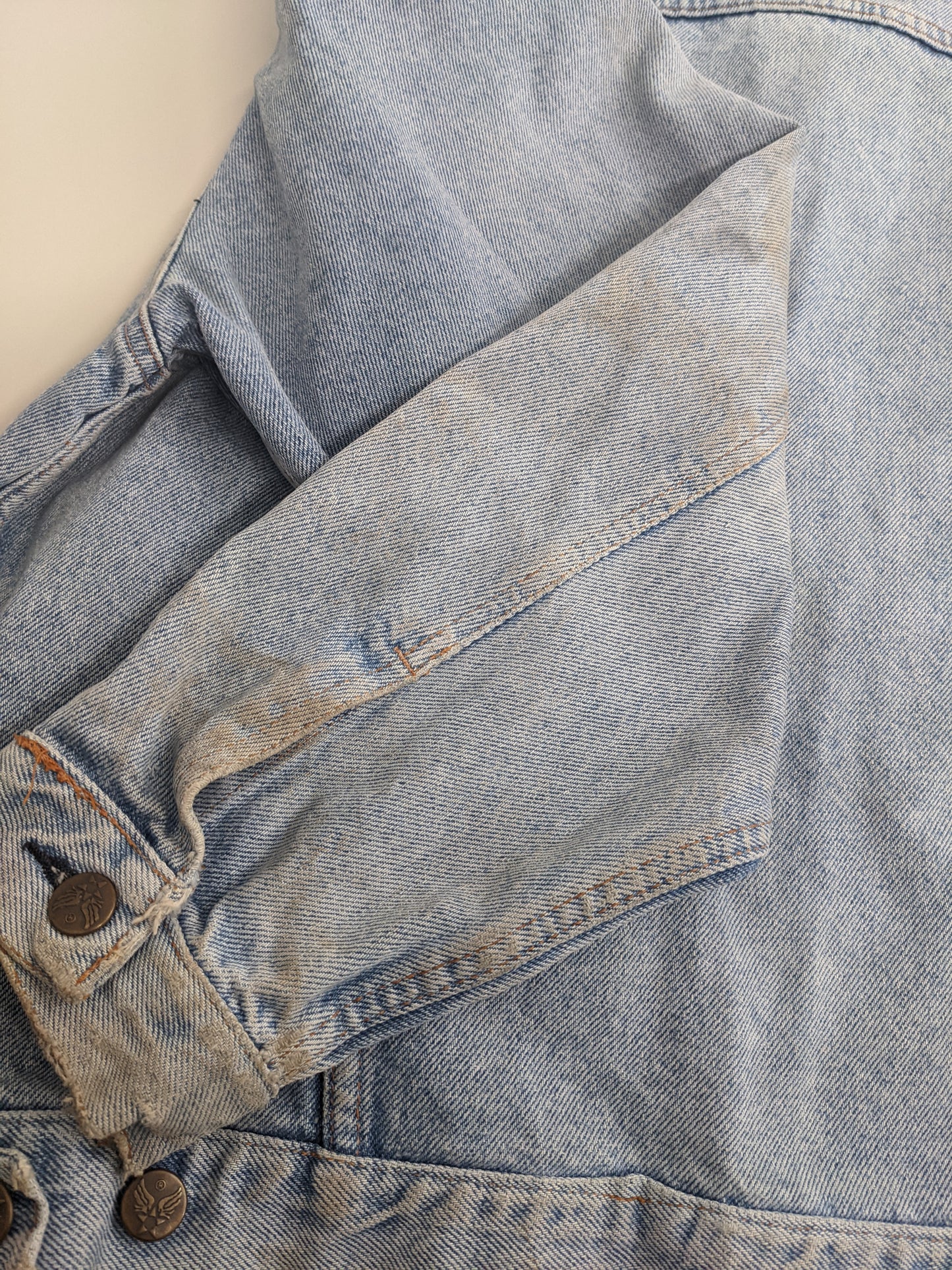 90s Avirex Jeans Jacket Blue M