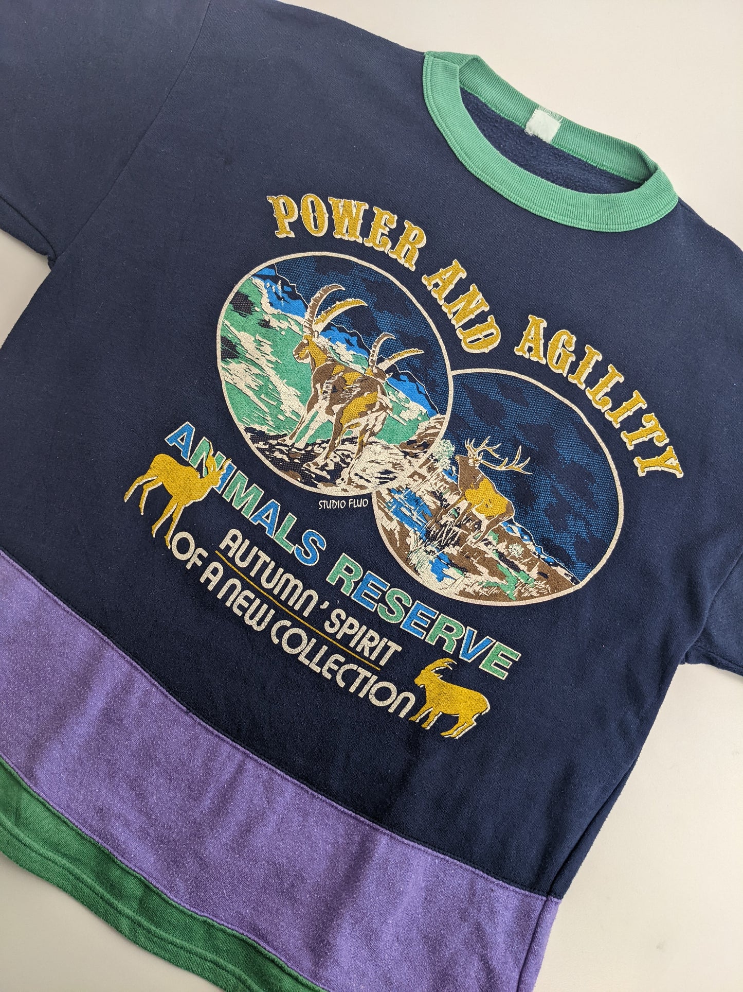 80s Studio Fluo Sweatshirt Blue Purple M