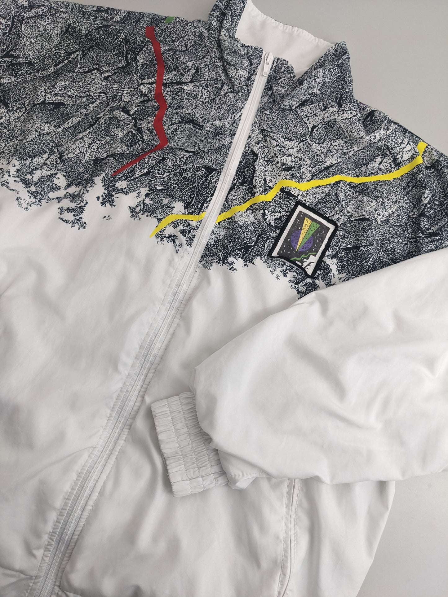 90s Adidas Trackjacket White Grey L/XL