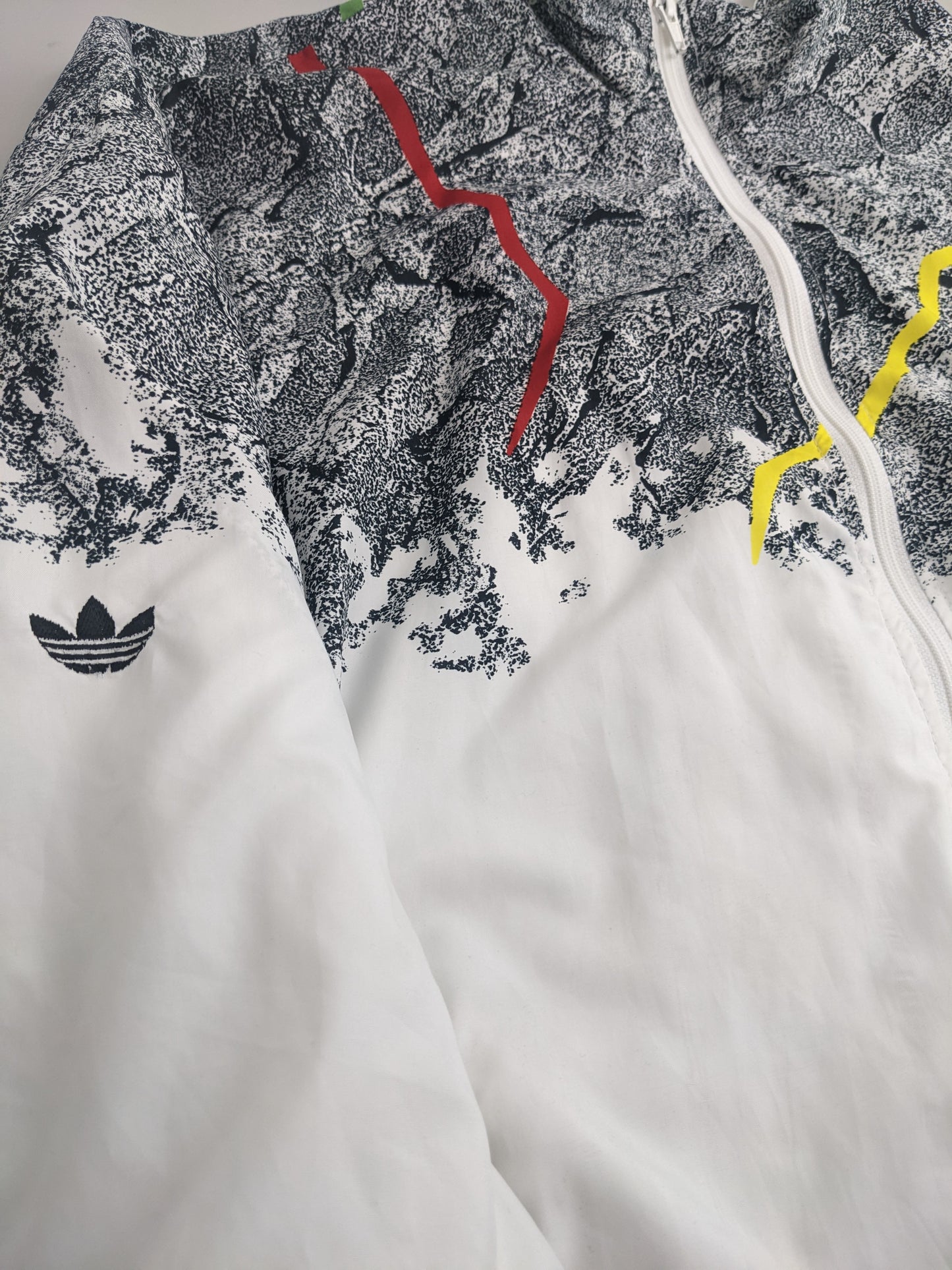90s Adidas Trackjacket White Grey L/XL