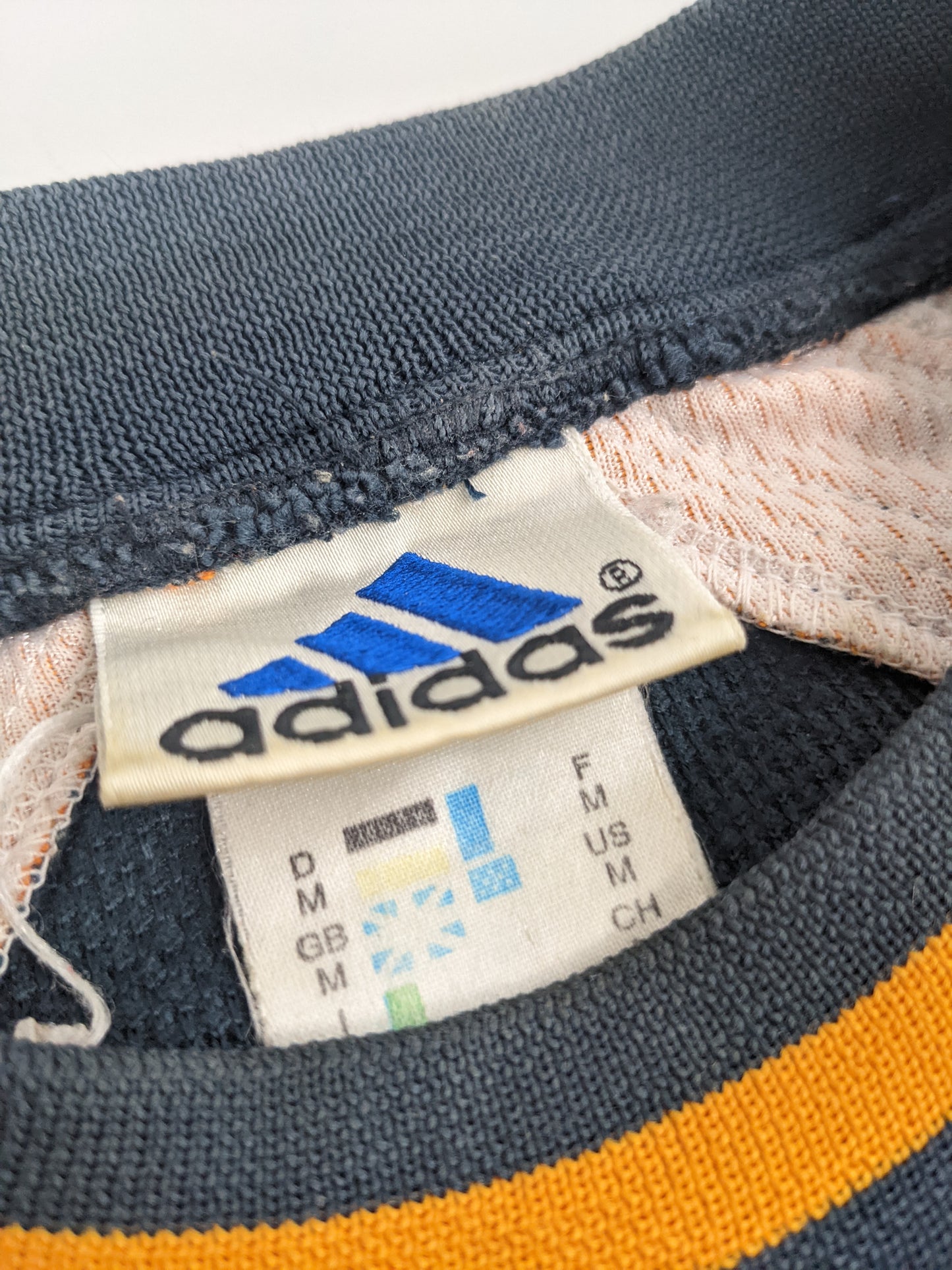 90s Adidas Basketball Longsleeve Grey Orange M