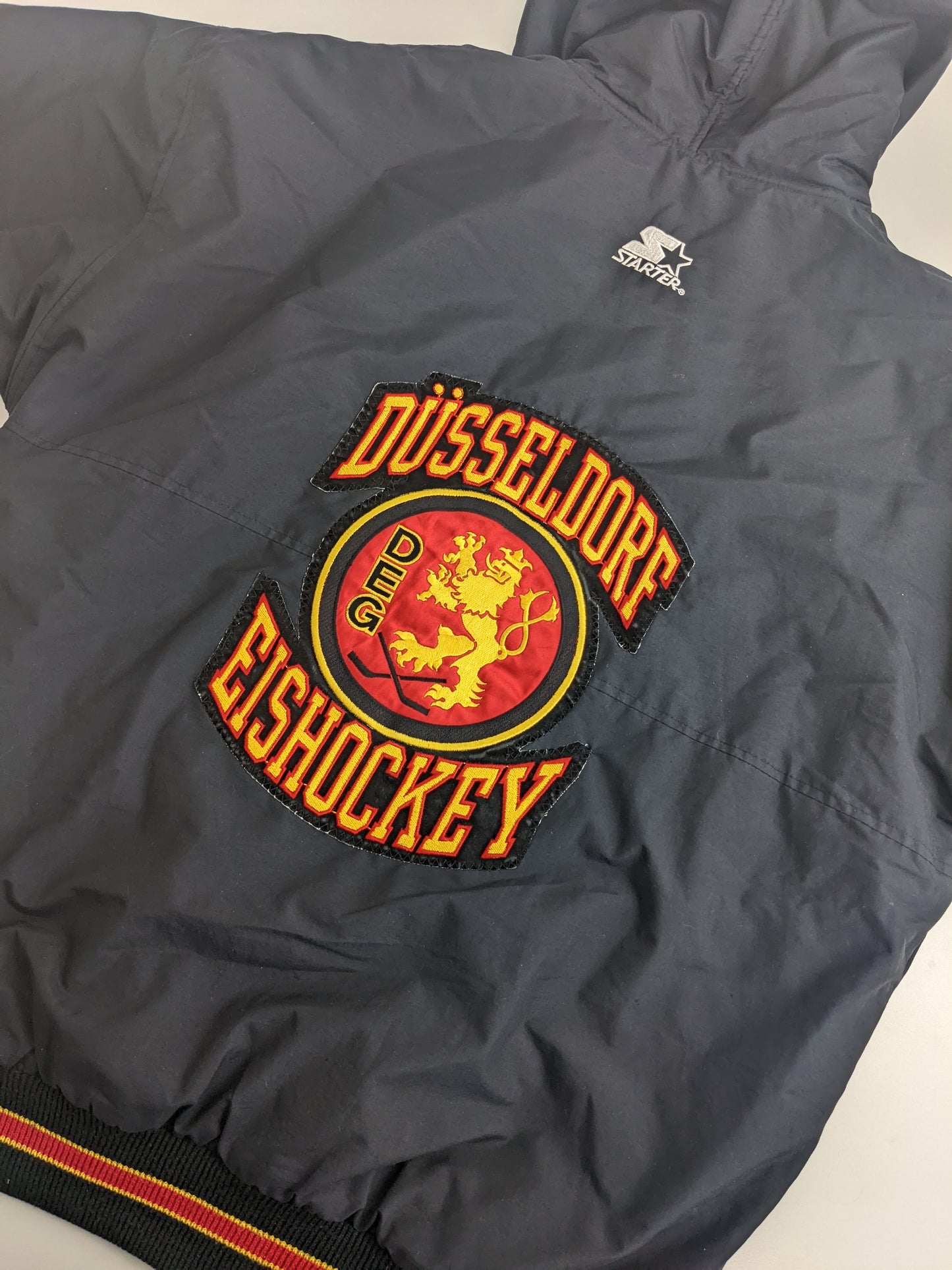 90s Starter DEG Düsseldorf Icehockey NHL Jacket Black M