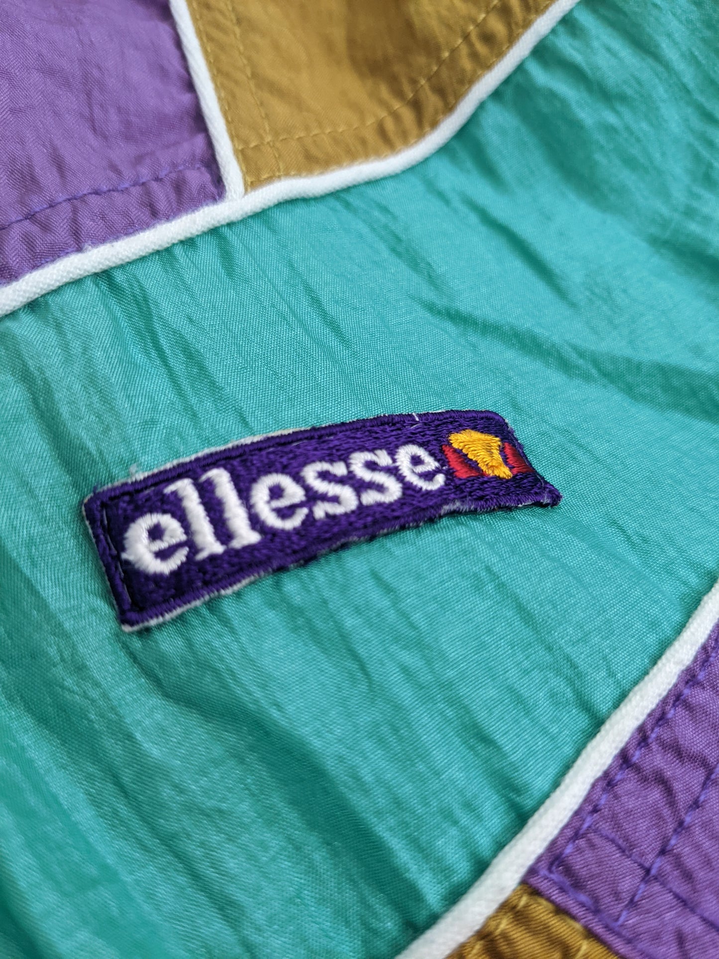 80s Ellesse Trackjacket Yellow Purple XL