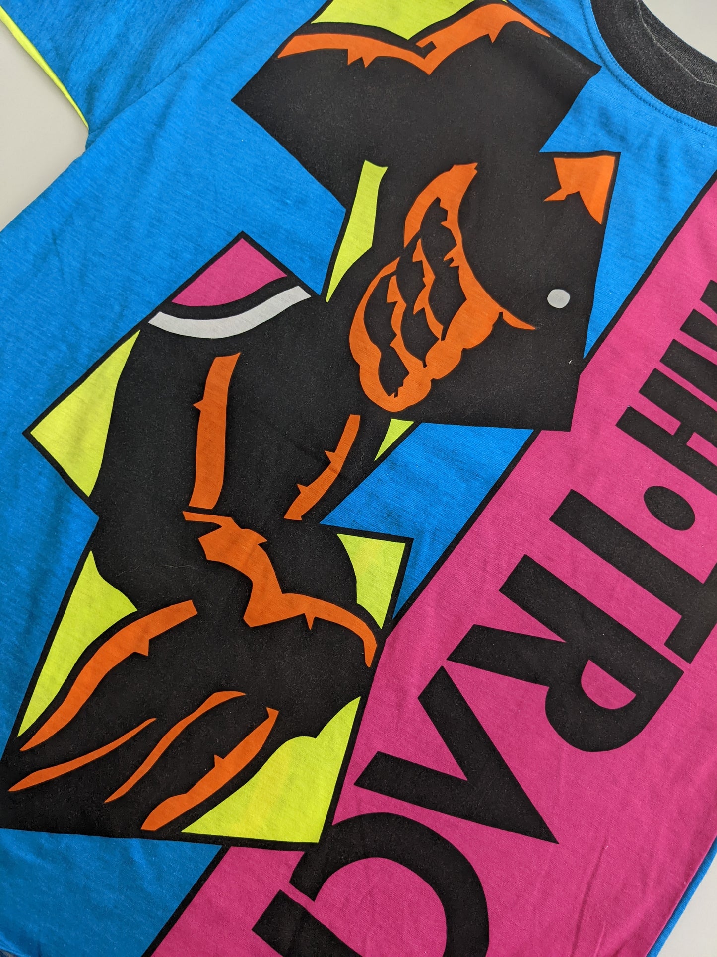 90s Puma Track T-Shirt Blue Pink XL