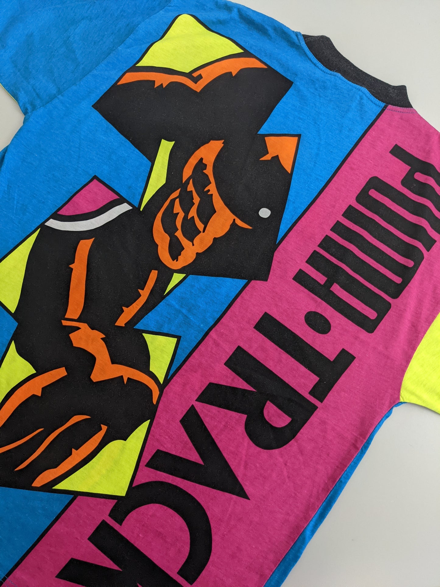 90s Puma Track T-Shirt Blue Pink XL