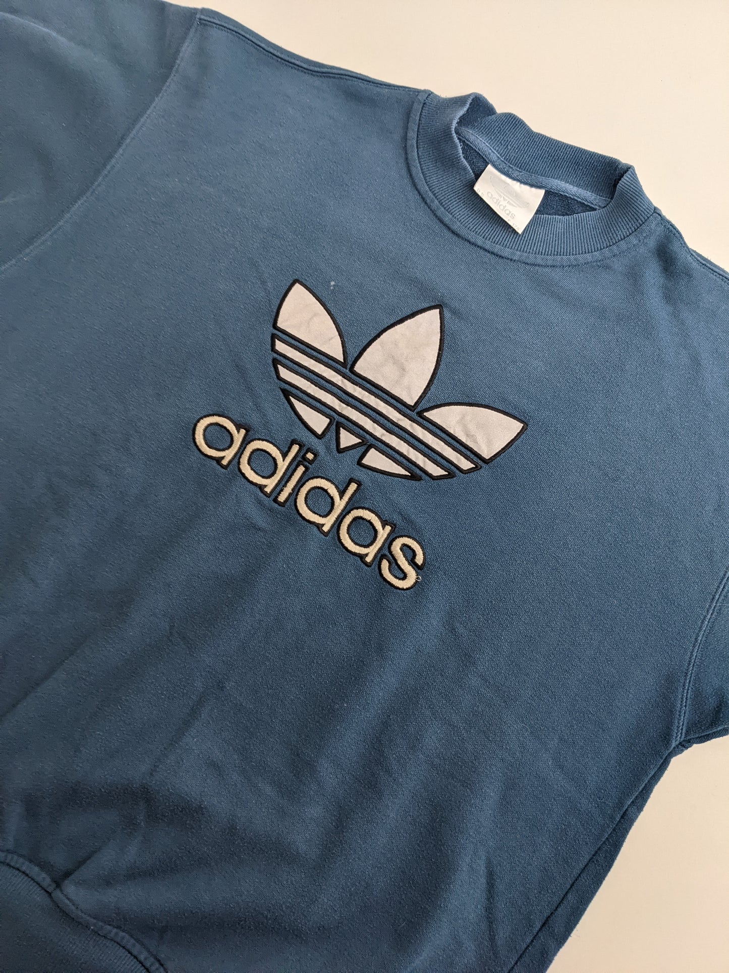 90s Adidas Sweatshirt Blue M