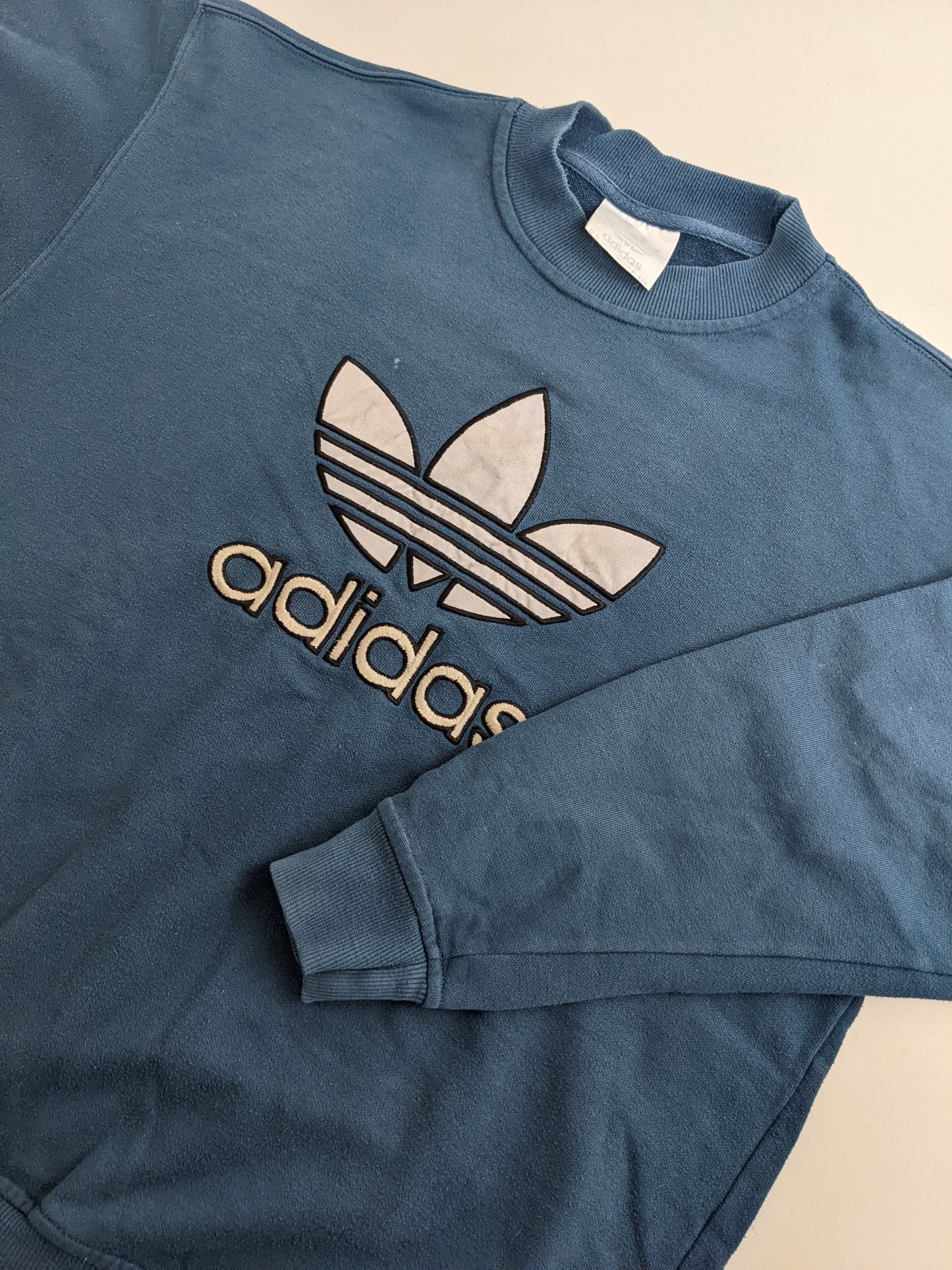 90s Adidas Sweatshirt Blue M