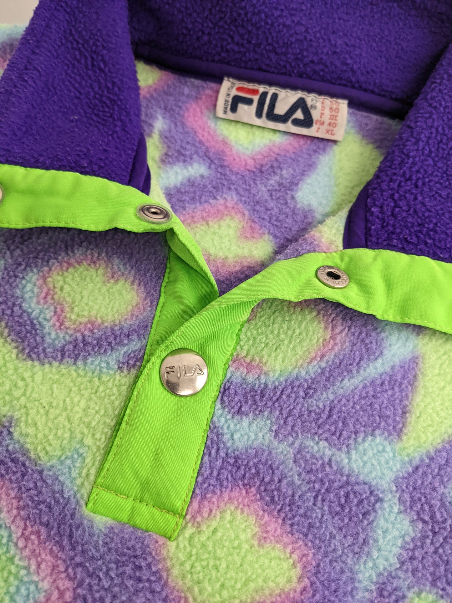 90s FILA Magic Line Fleece Purple Neon L