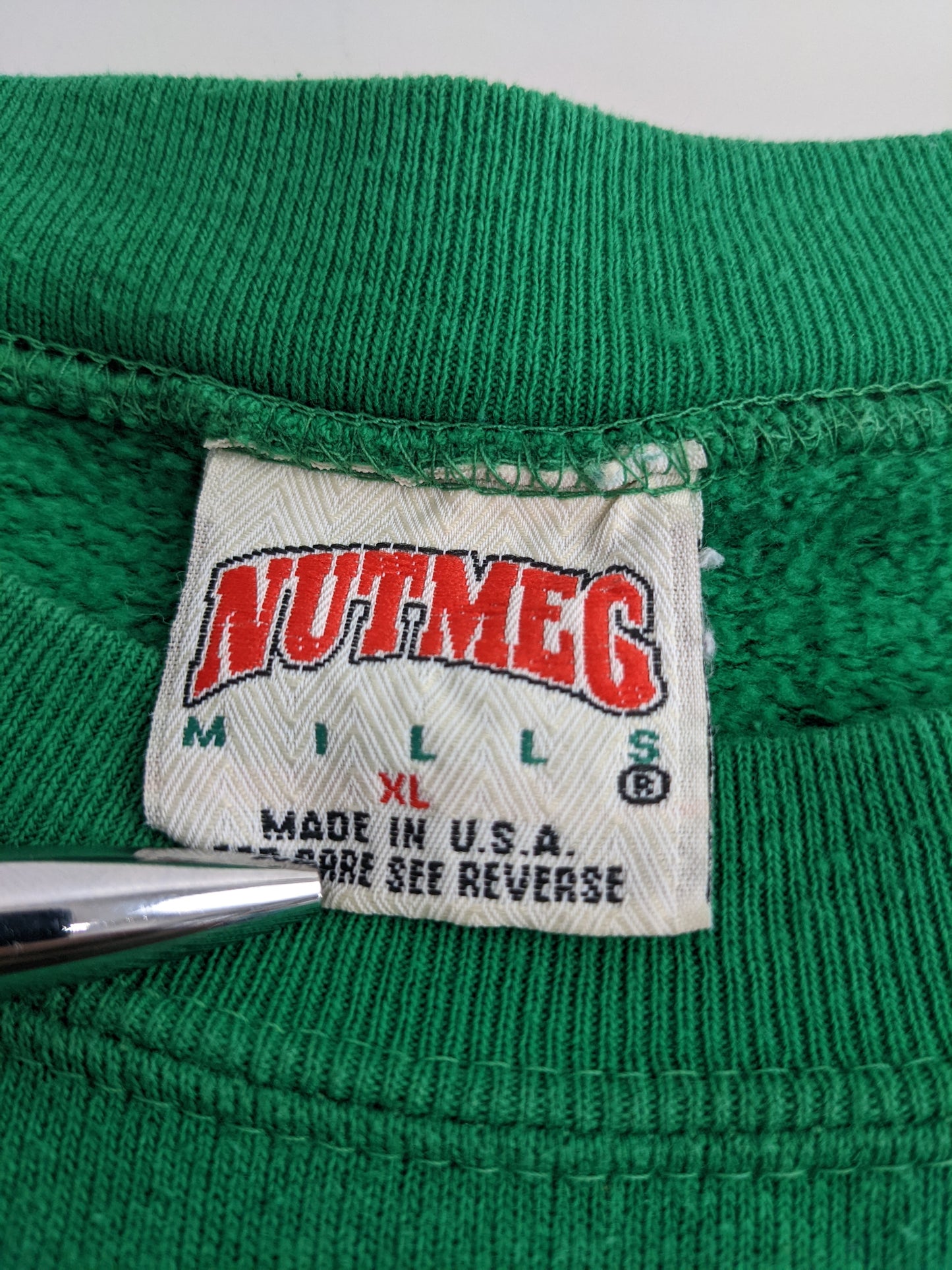 90s Nutmeg Mills Philadelphia Eagles NFL Sweatshirt Green XL