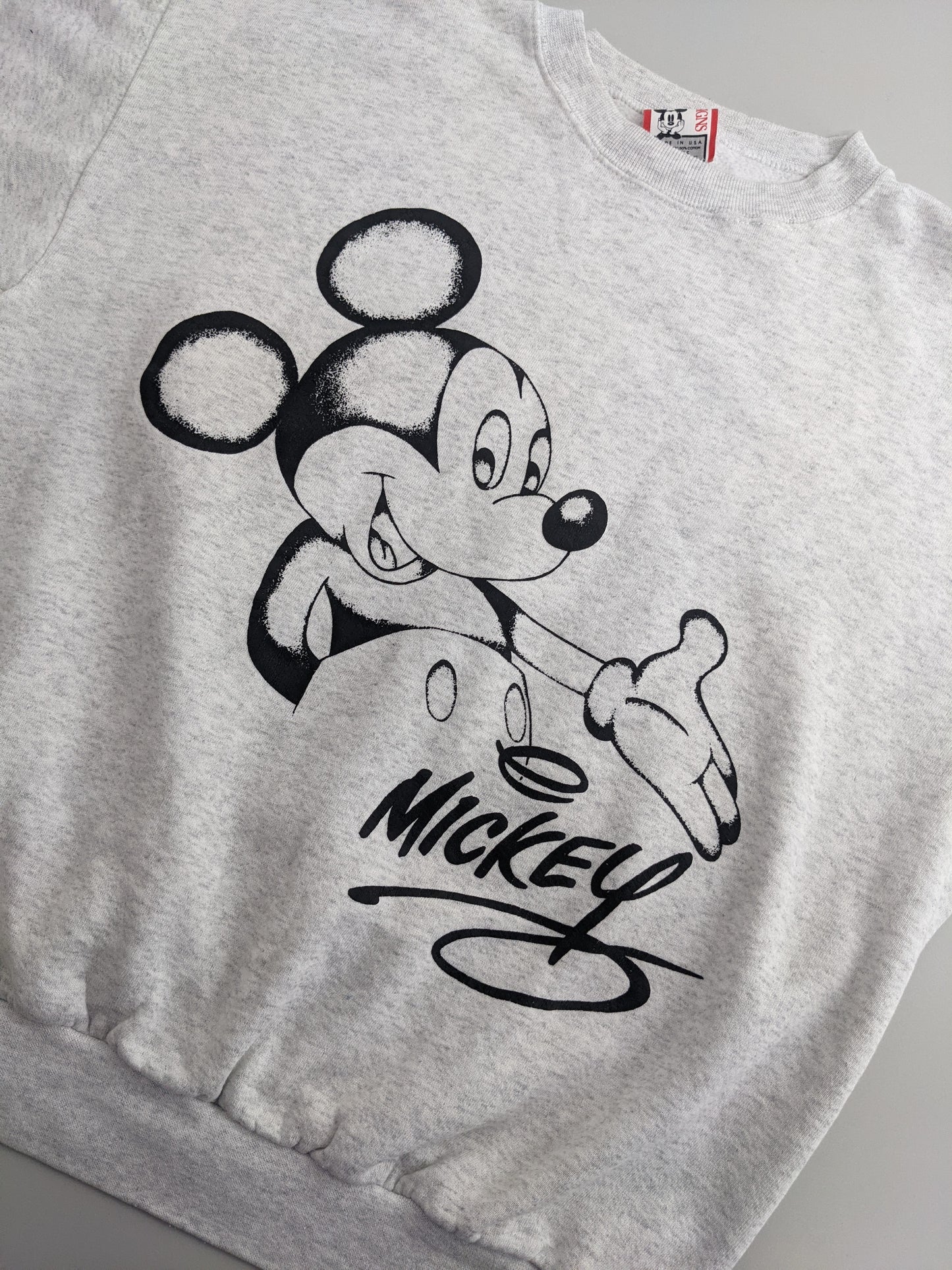 90s Mickey Disney Sweatshirt Grey XL
