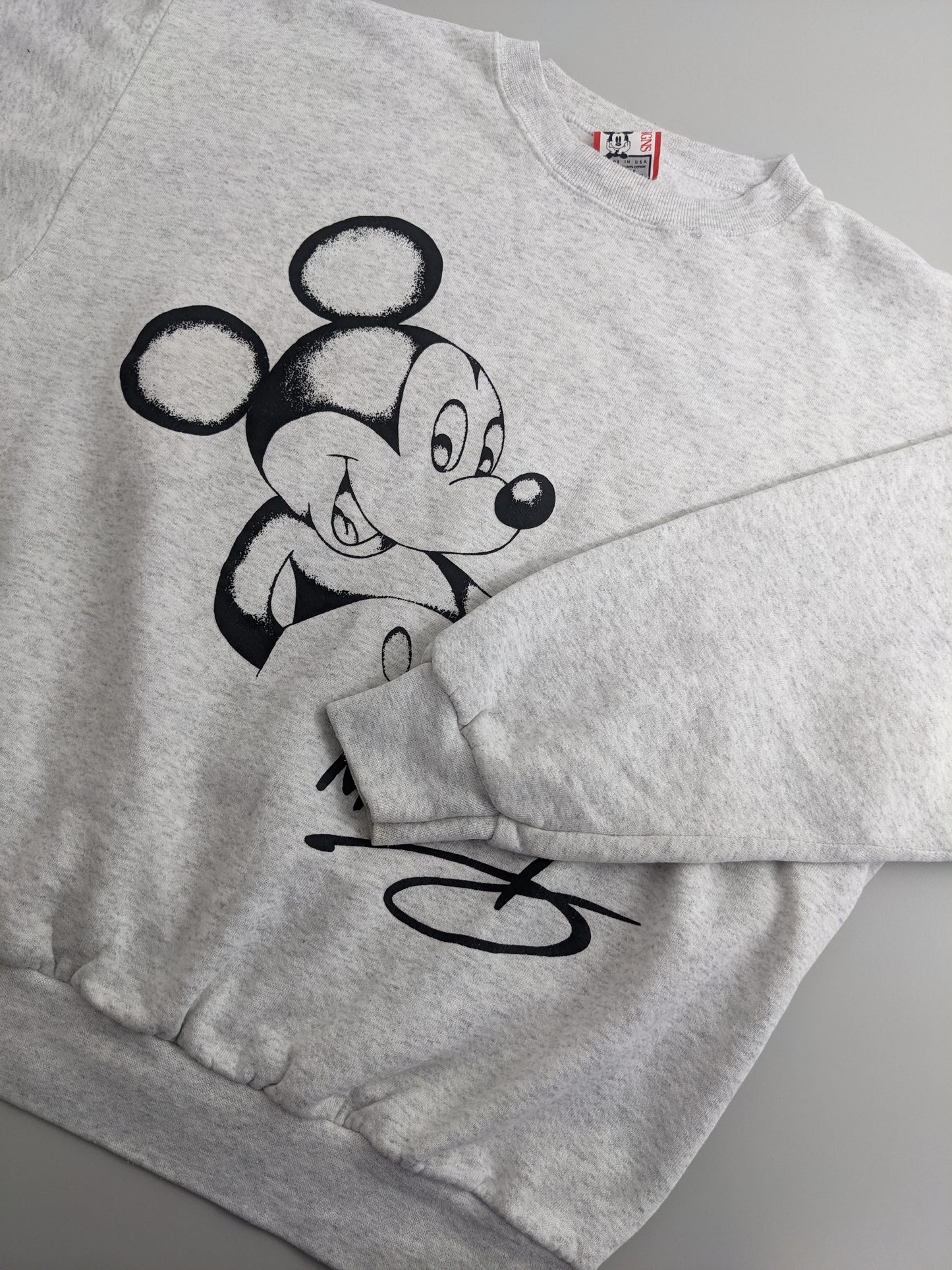 90s Mickey Disney Sweatshirt Grey XL